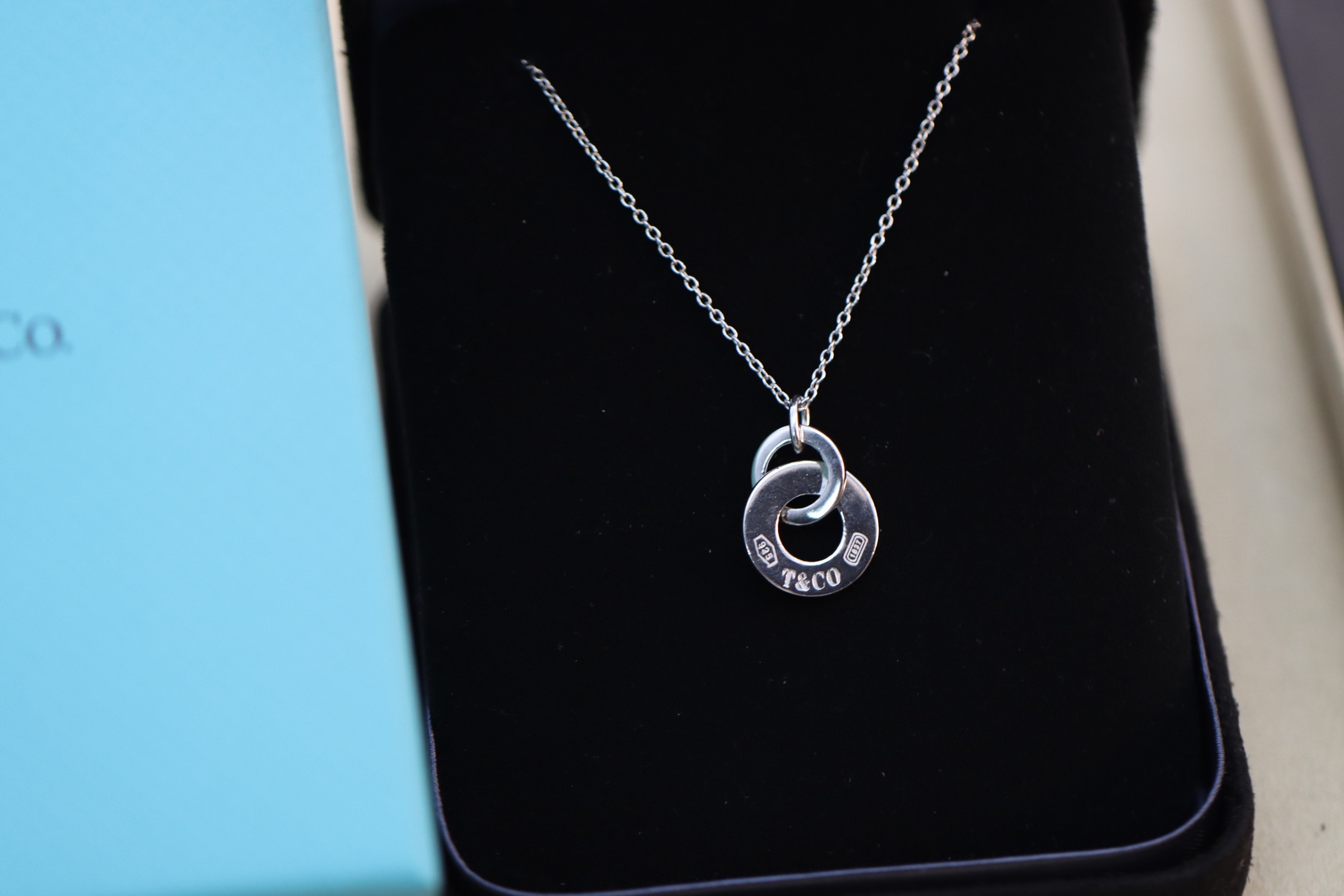 Tiffany & Co. Tiffany&Co.大小双环锁骨项链 925纯银