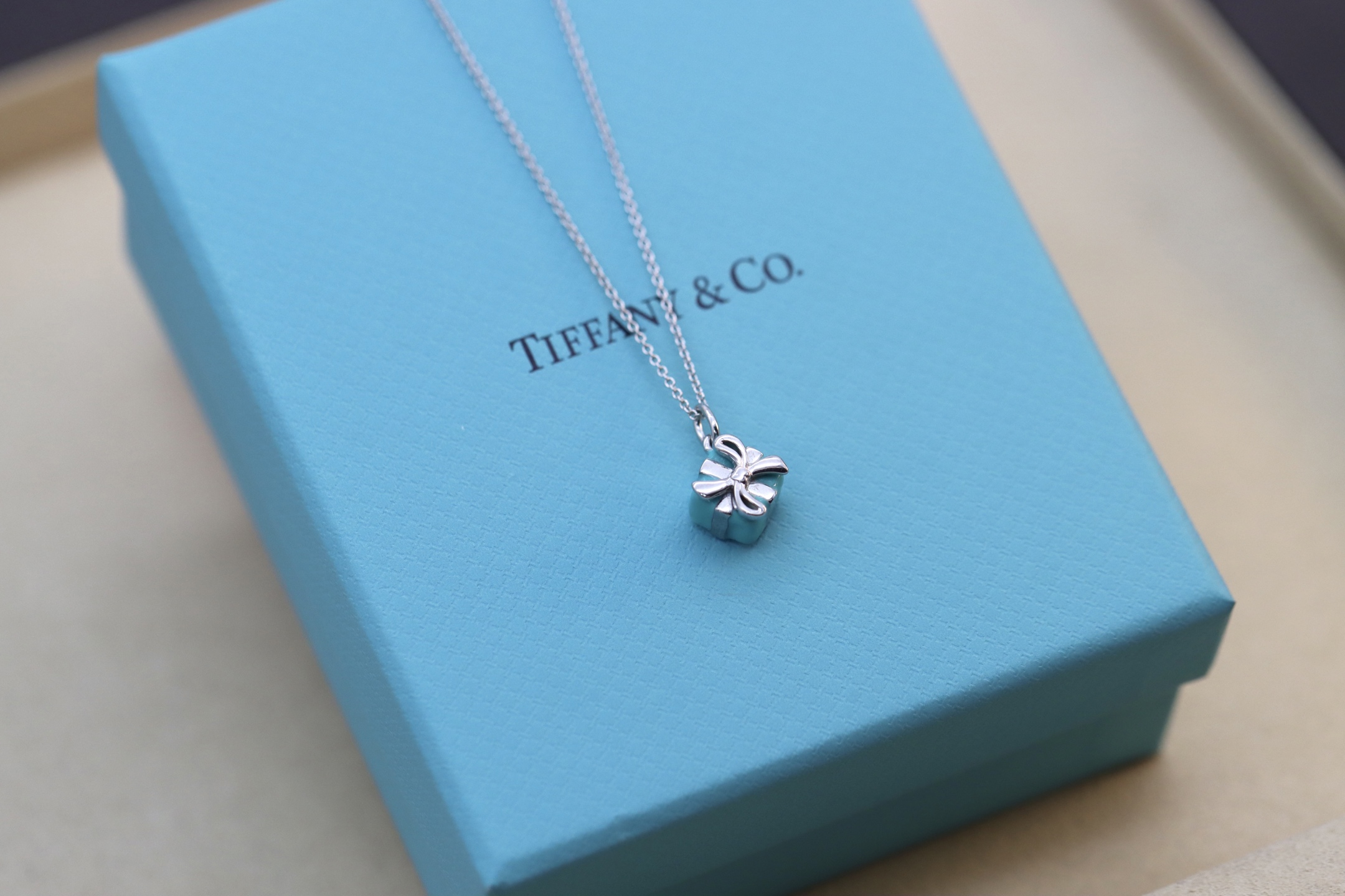 Tiffany & Co. Tiffany&Co.礼物盒子项链 925纯银