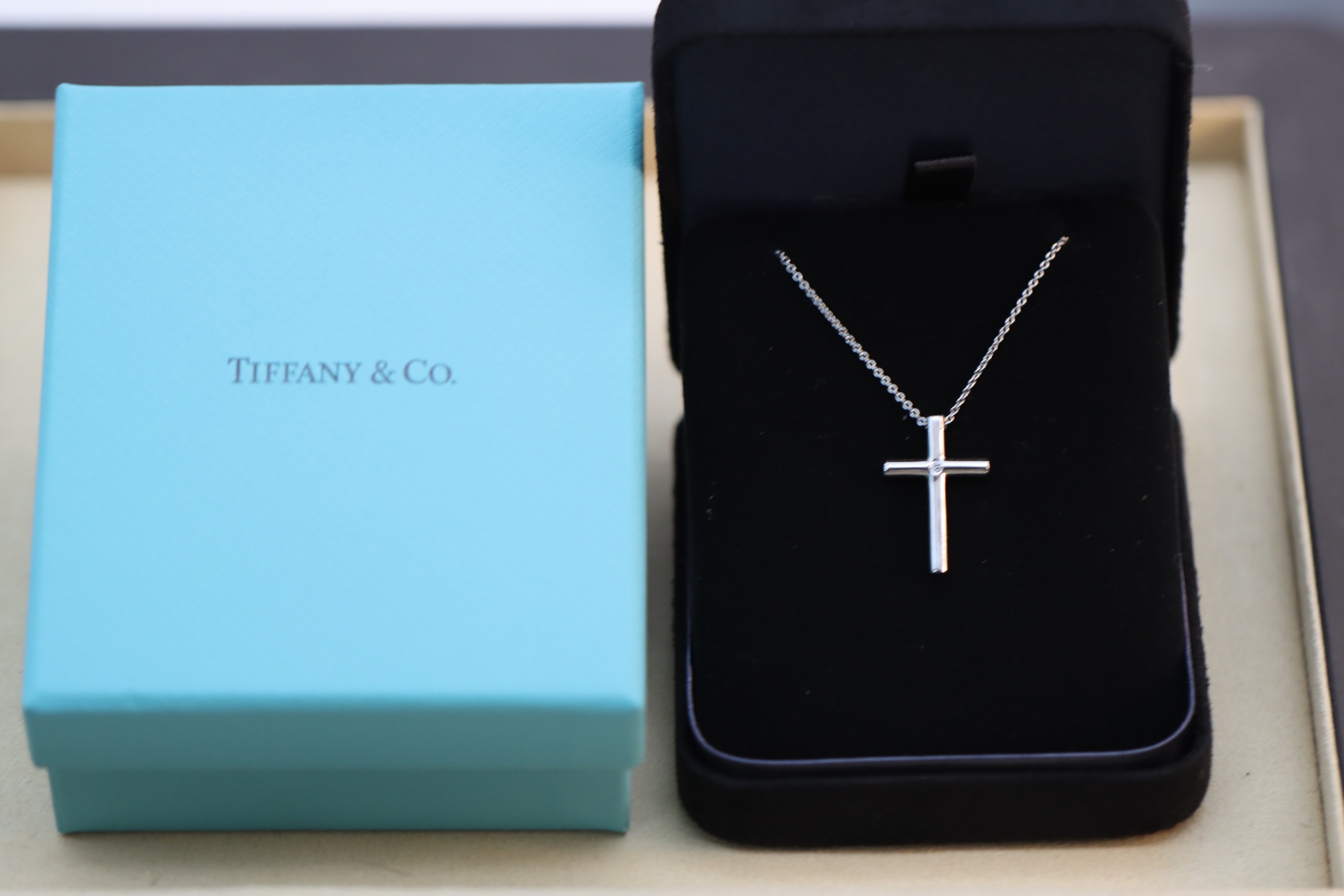 Tiffany & Co. Tiffany&Co.单钻十字架项链 925纯银