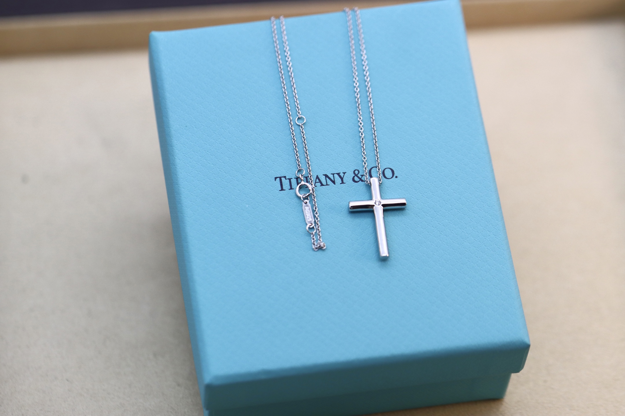 Tiffany & Co. Tiffany&Co.单钻十字架项链 925纯银