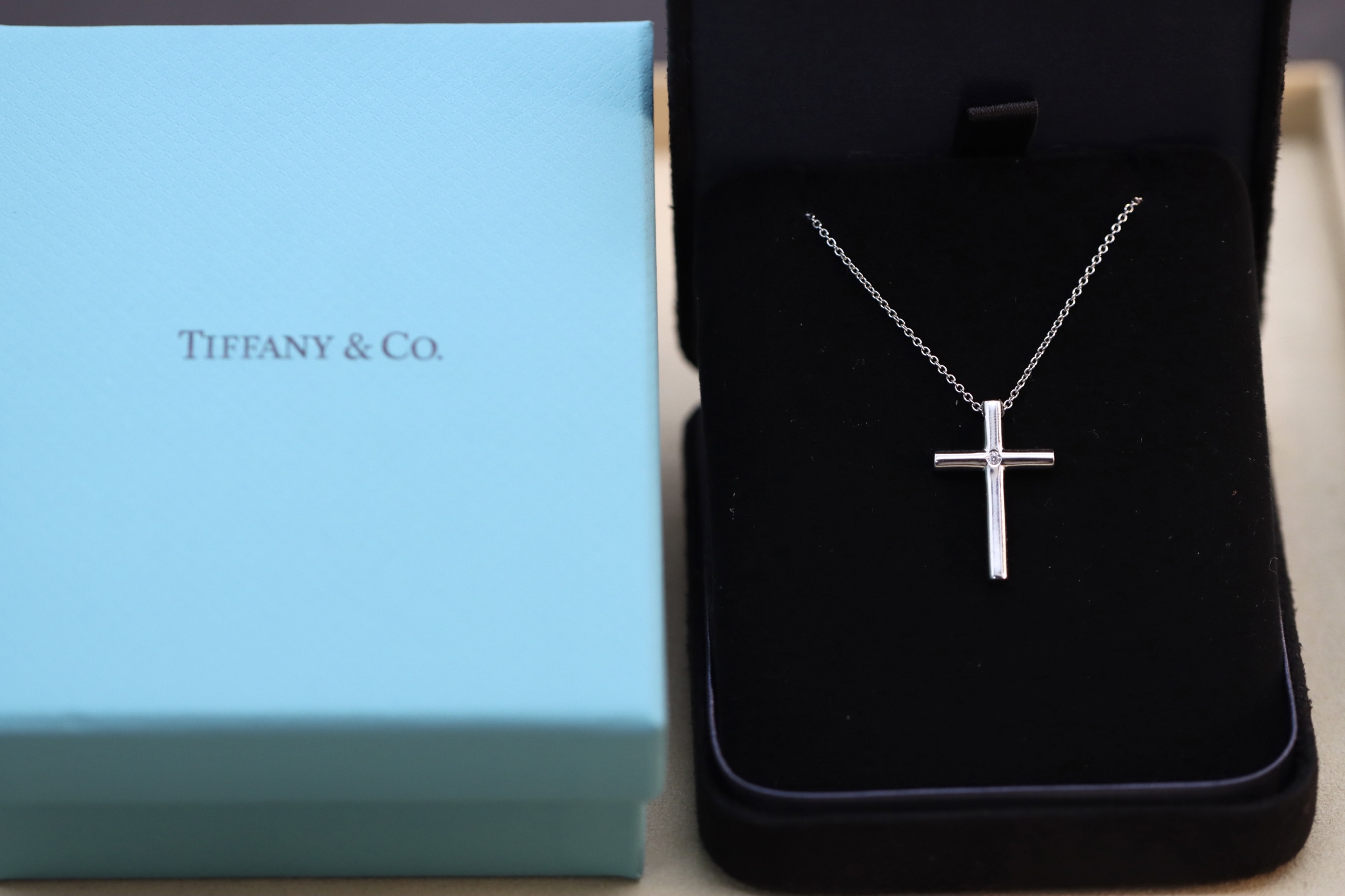 Tiffany & Co. Tiffany&Co.单钻十字架项链 925纯银