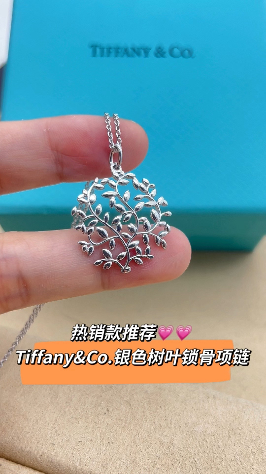 Tiffany & Co. Tiffany&Co.银色树叶项链 925纯银