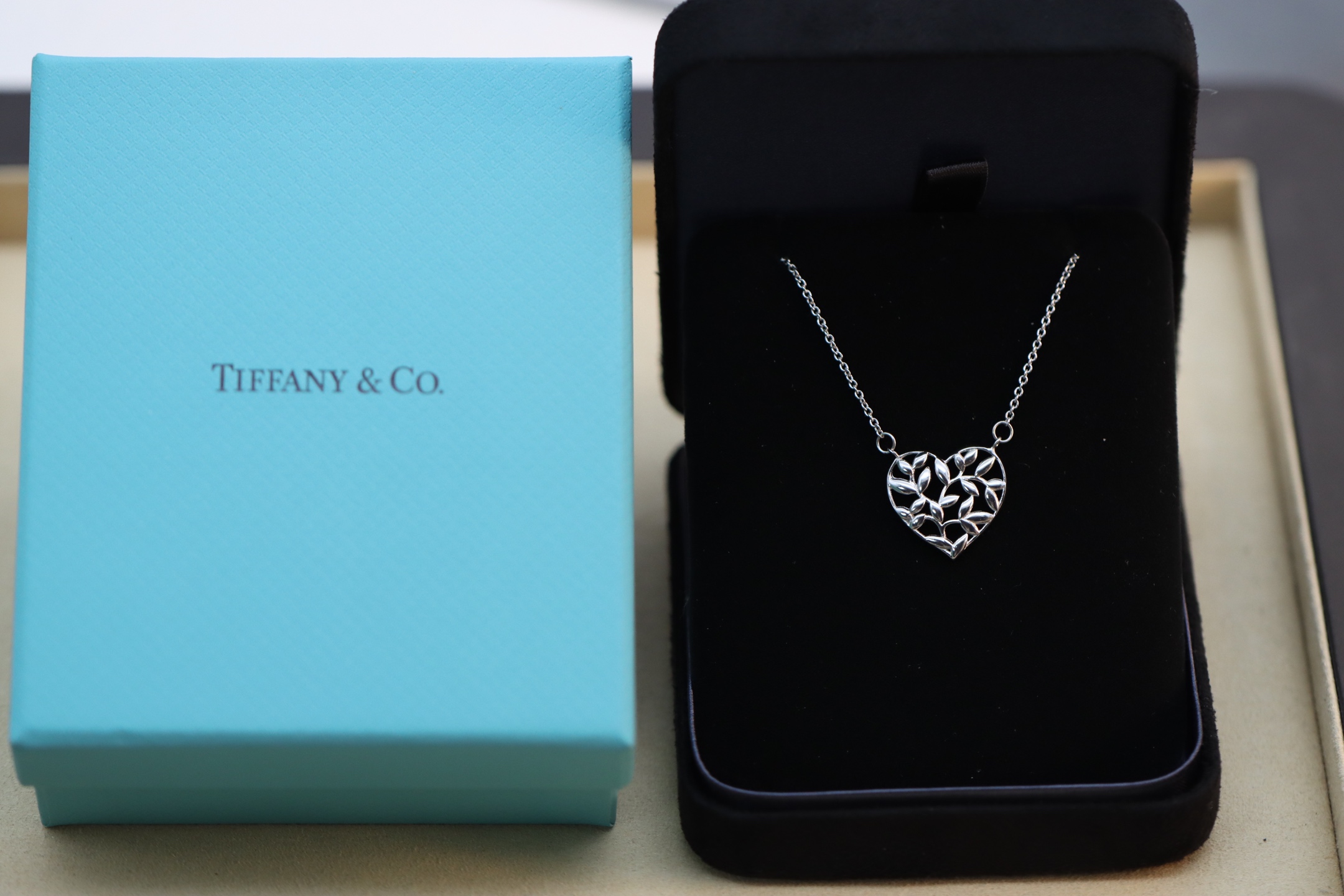 Tiffany & Co. Tiffany&Co.银色爱心树叶项链 925纯银