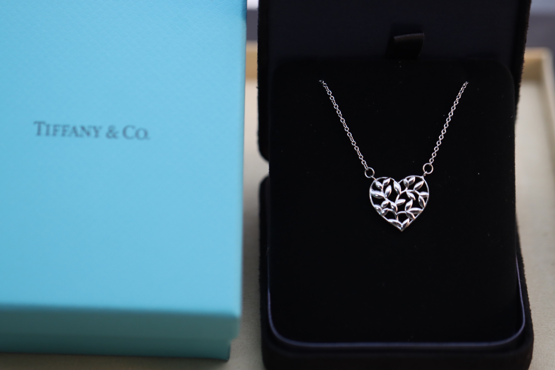 Tiffany & Co. Tiffany&Co.银色爱心树叶项链 925纯银