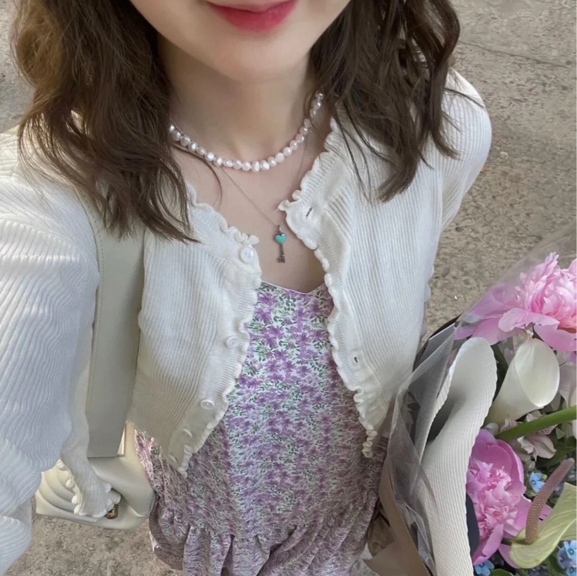 Tiffany & Co. Tiffany&Co.银色蓝珐琅爱心钥匙项链 925纯银