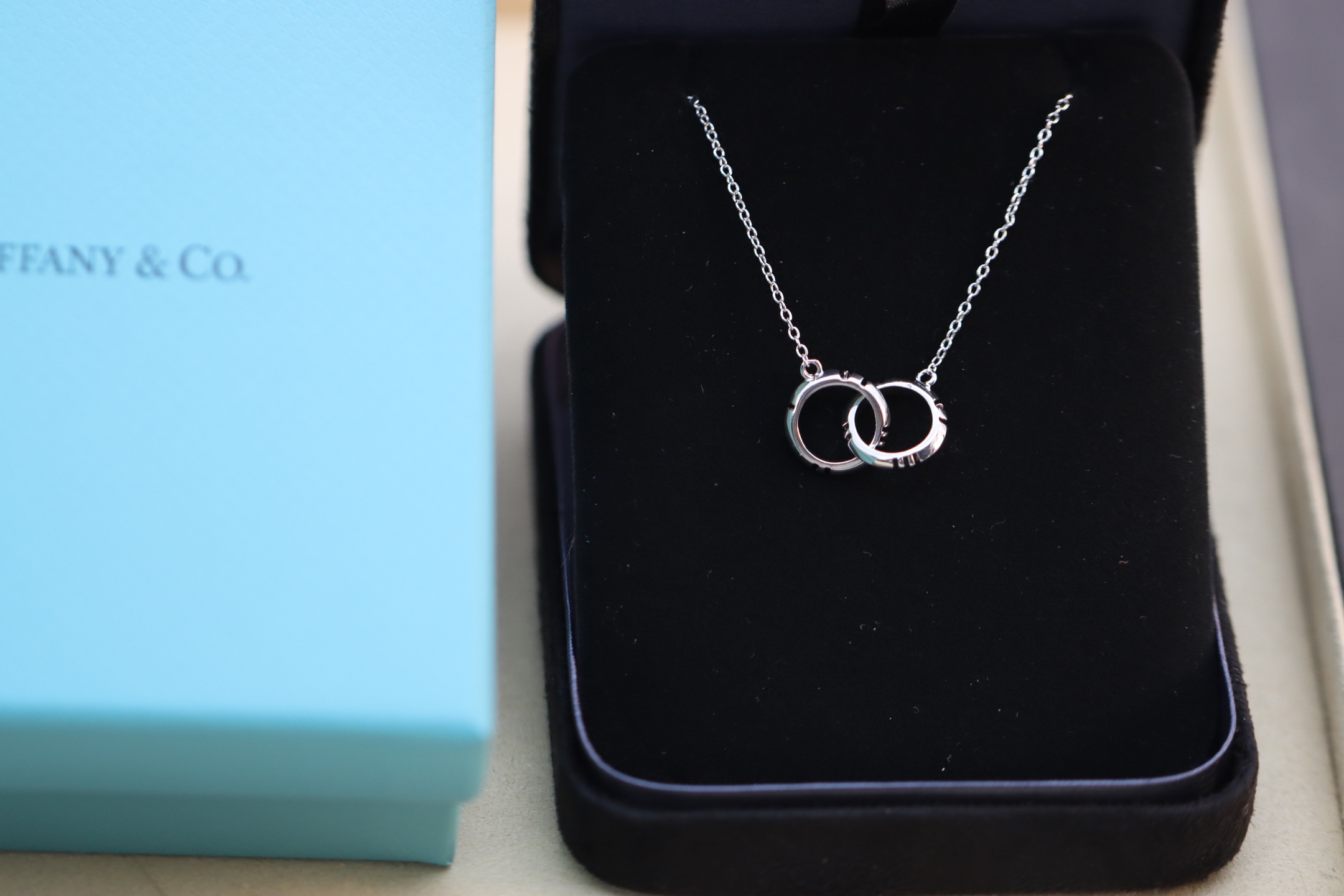 Tiffany & Co. Tiffany&Co. 银色罗马双环 锁骨项链