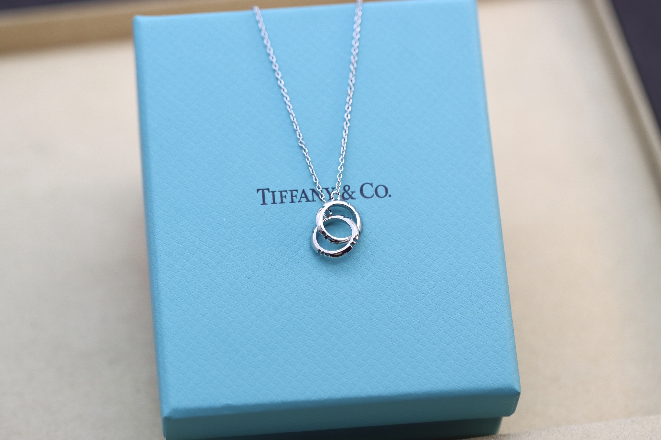 Tiffany & Co. Tiffany&Co. 银色罗马双环 锁骨项链