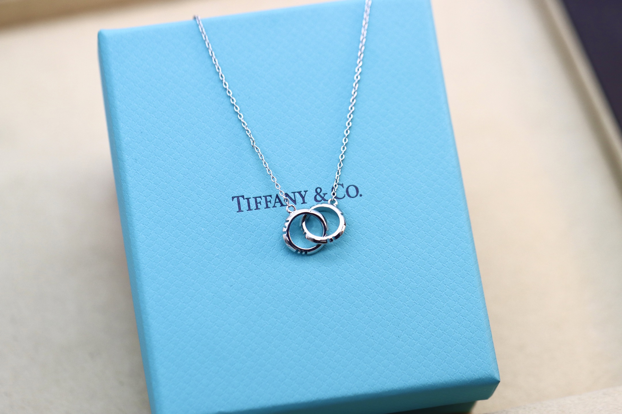 Tiffany & Co. Tiffany&Co. 银色罗马双环 锁骨项链