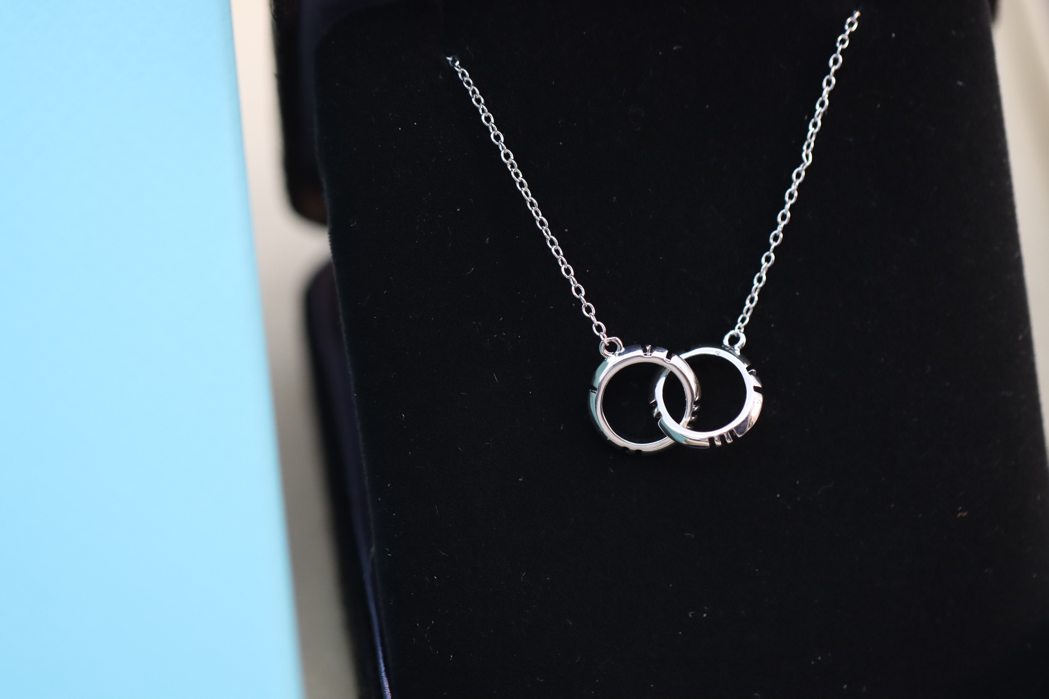 Tiffany & Co. Tiffany&Co. 银色罗马双环 锁骨项链