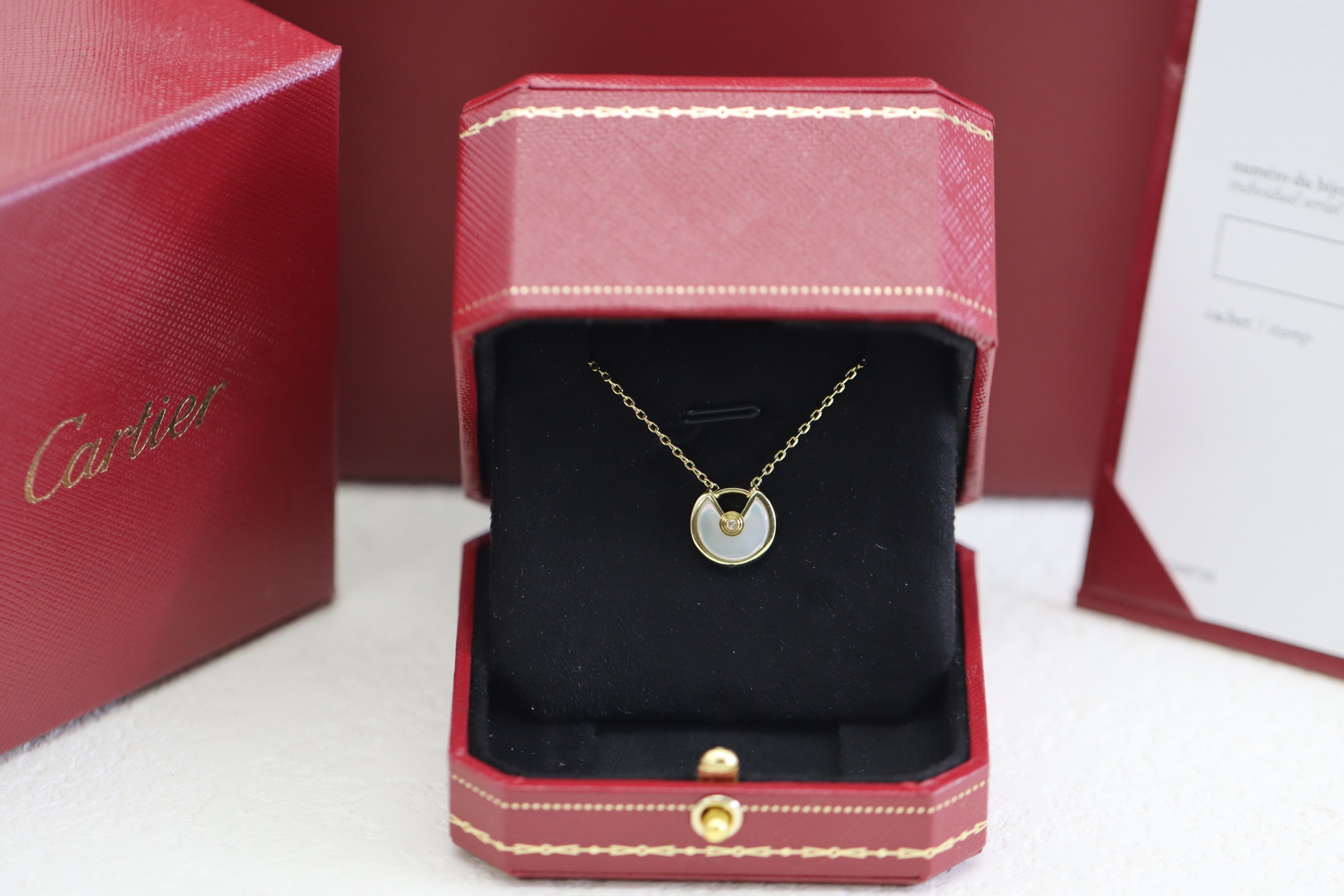 Cartier Cartier卡地亚 白贝护身符 锁骨项链