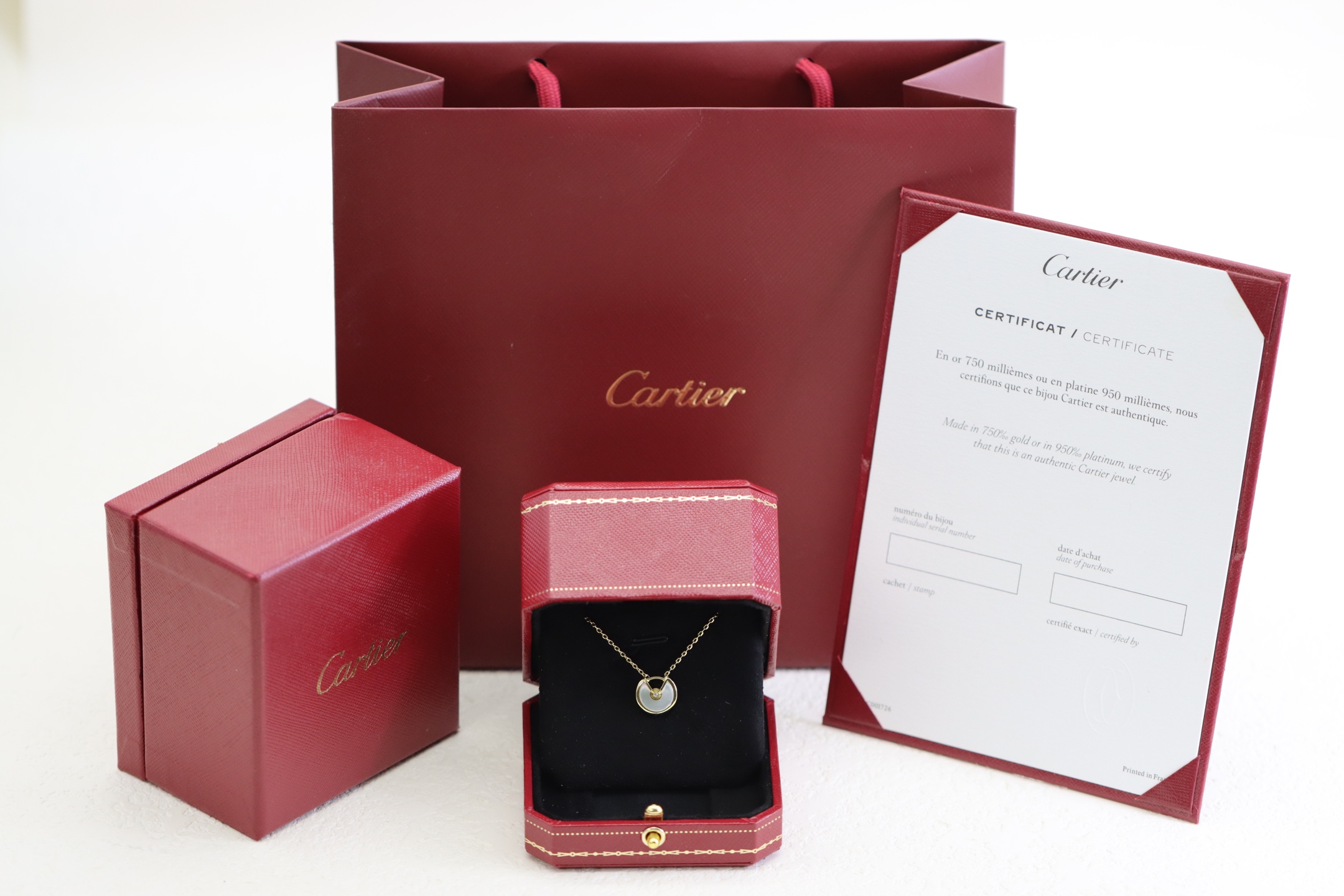 Cartier Cartier卡地亚 白贝护身符 锁骨项链