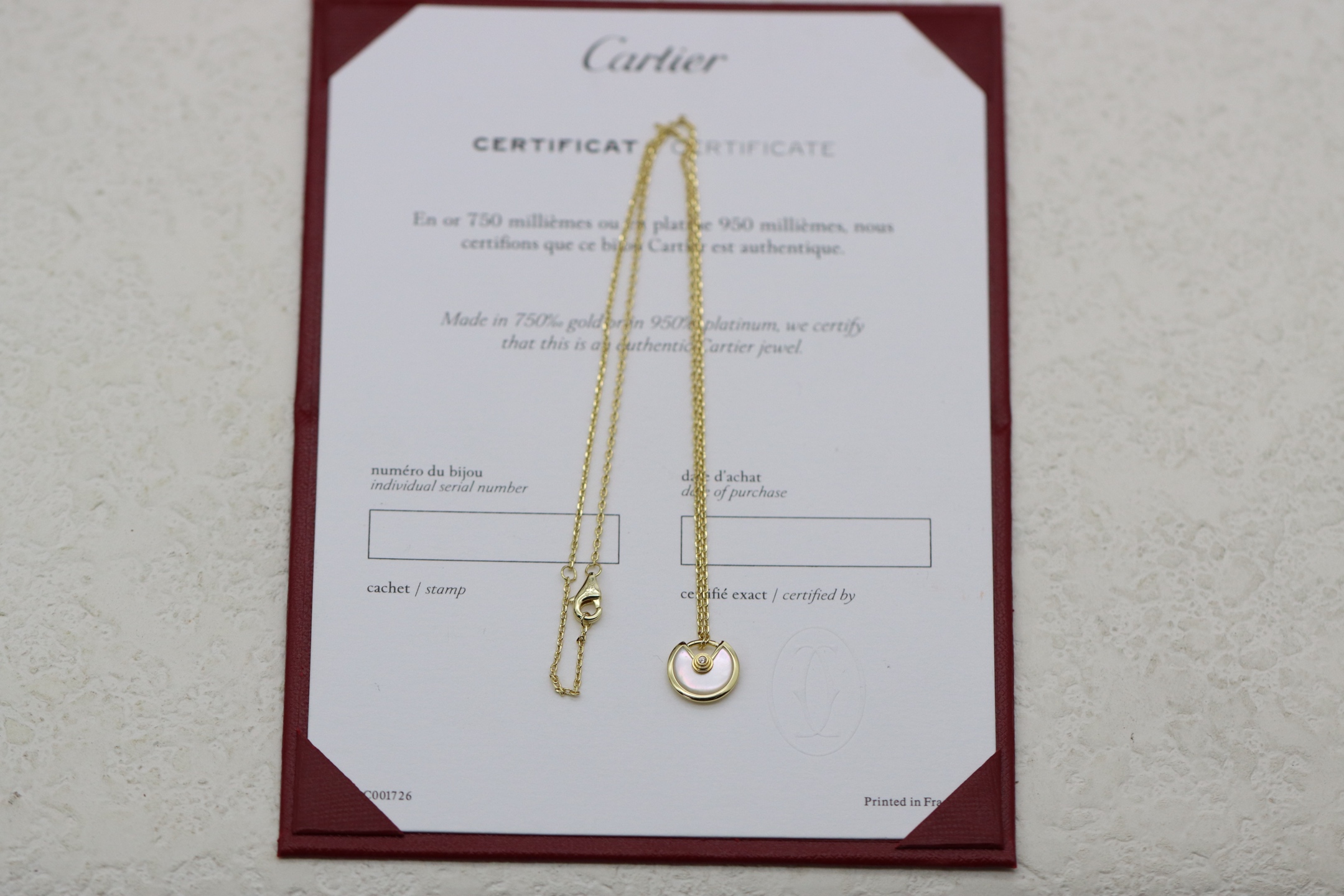 Cartier Cartier卡地亚 白贝护身符 锁骨项链