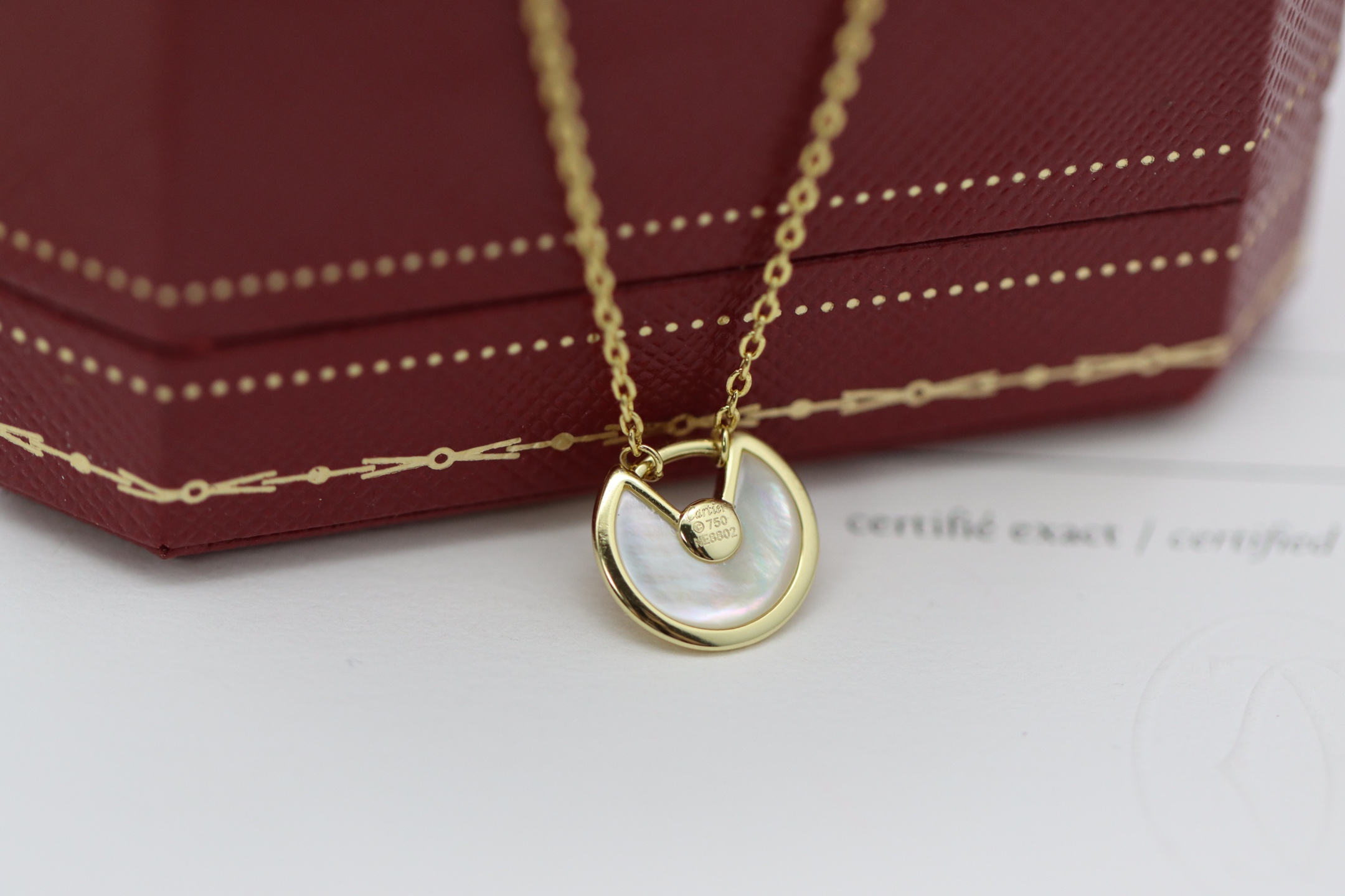 Cartier Cartier卡地亚 白贝护身符 锁骨项链