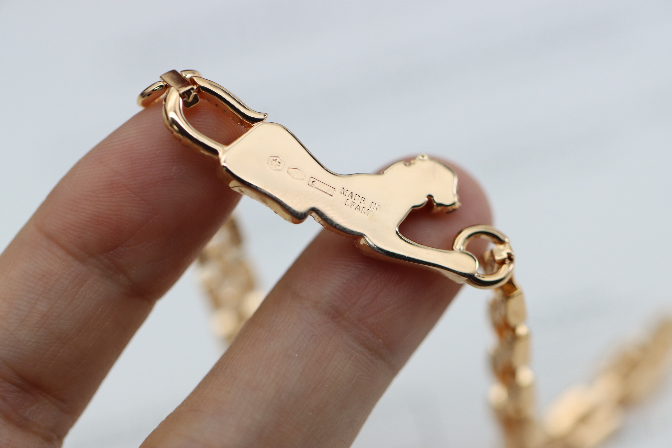 Cartier Cartier 满钻小豹子 竹节手链
