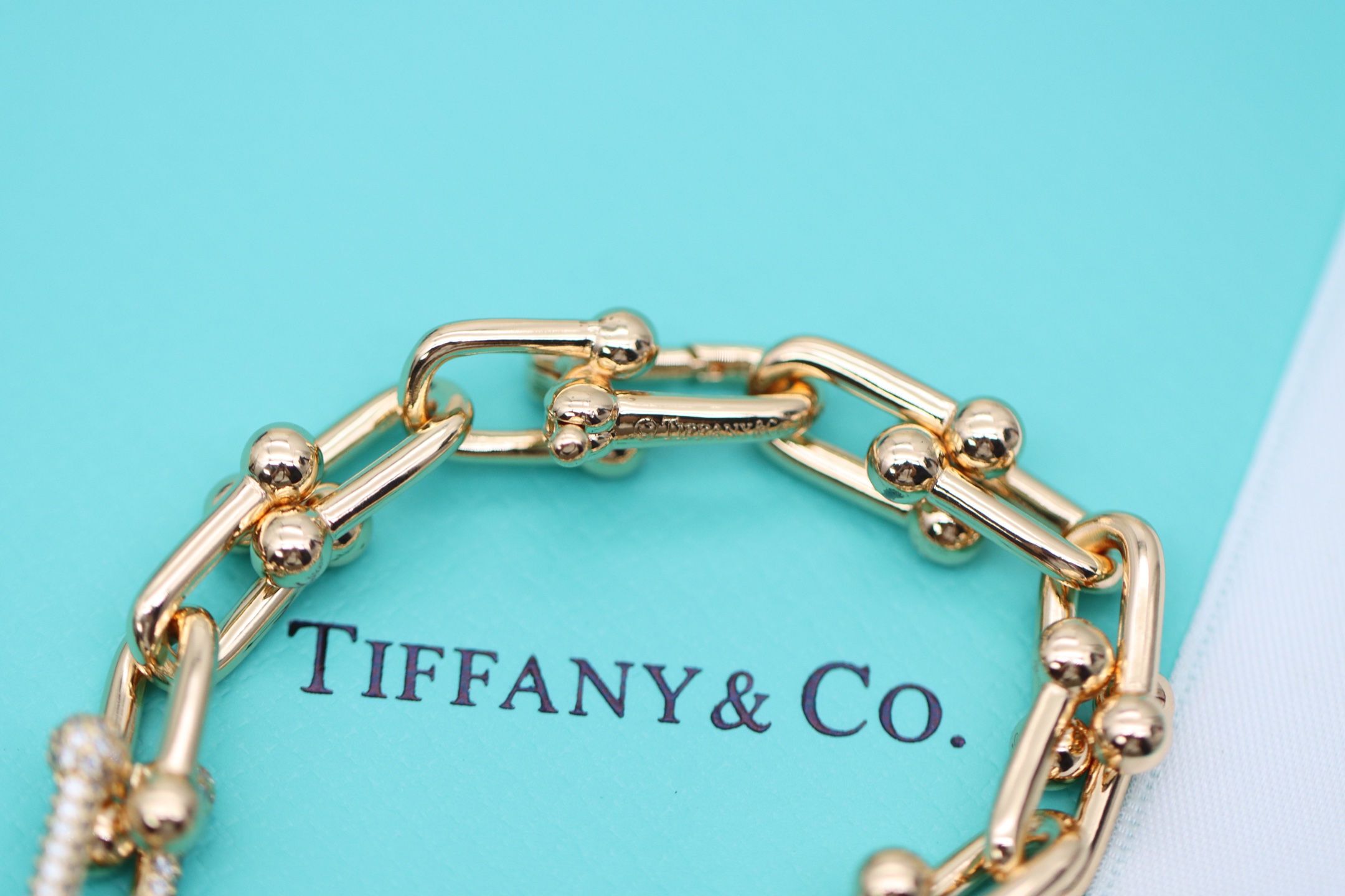 Tiffany & Co. Tiffany&Co.Hardwear 玫瑰金满钻竹节手链