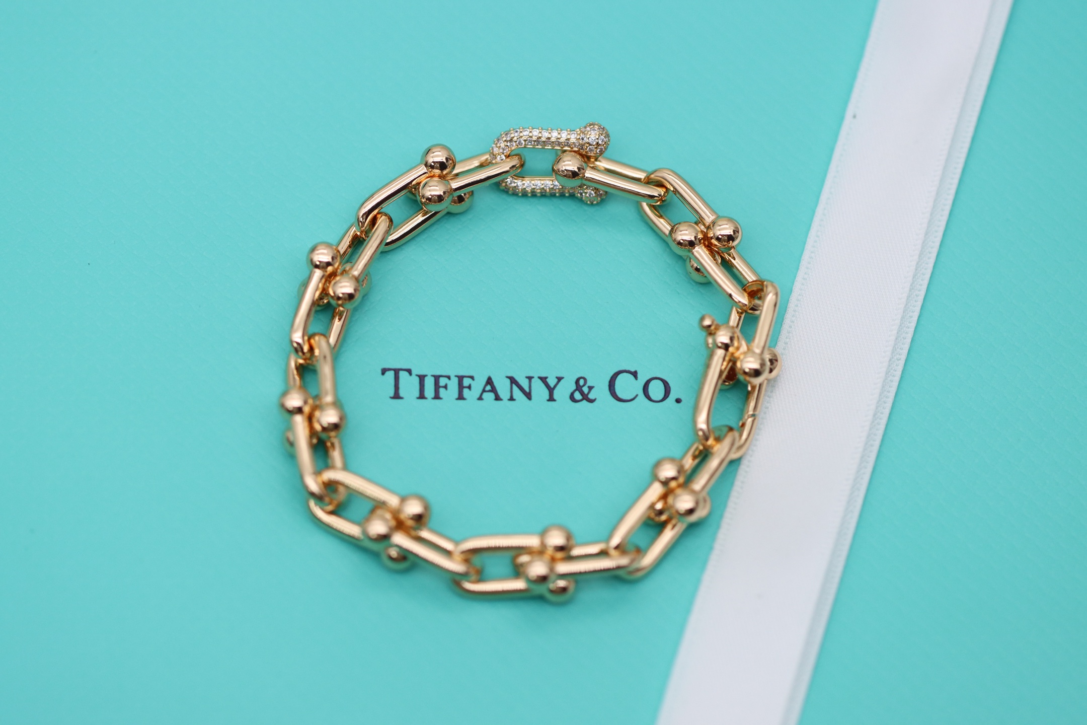 Tiffany & Co. Tiffany&Co.Hardwear 玫瑰金满钻竹节手链