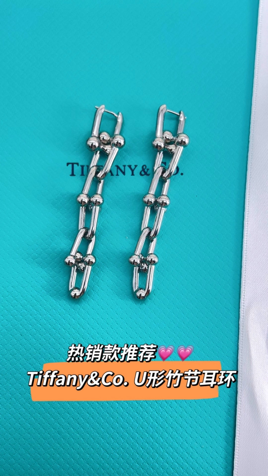 Tiffany & Co. Tiffany&Co. hardwear系列 U型竹节耳环