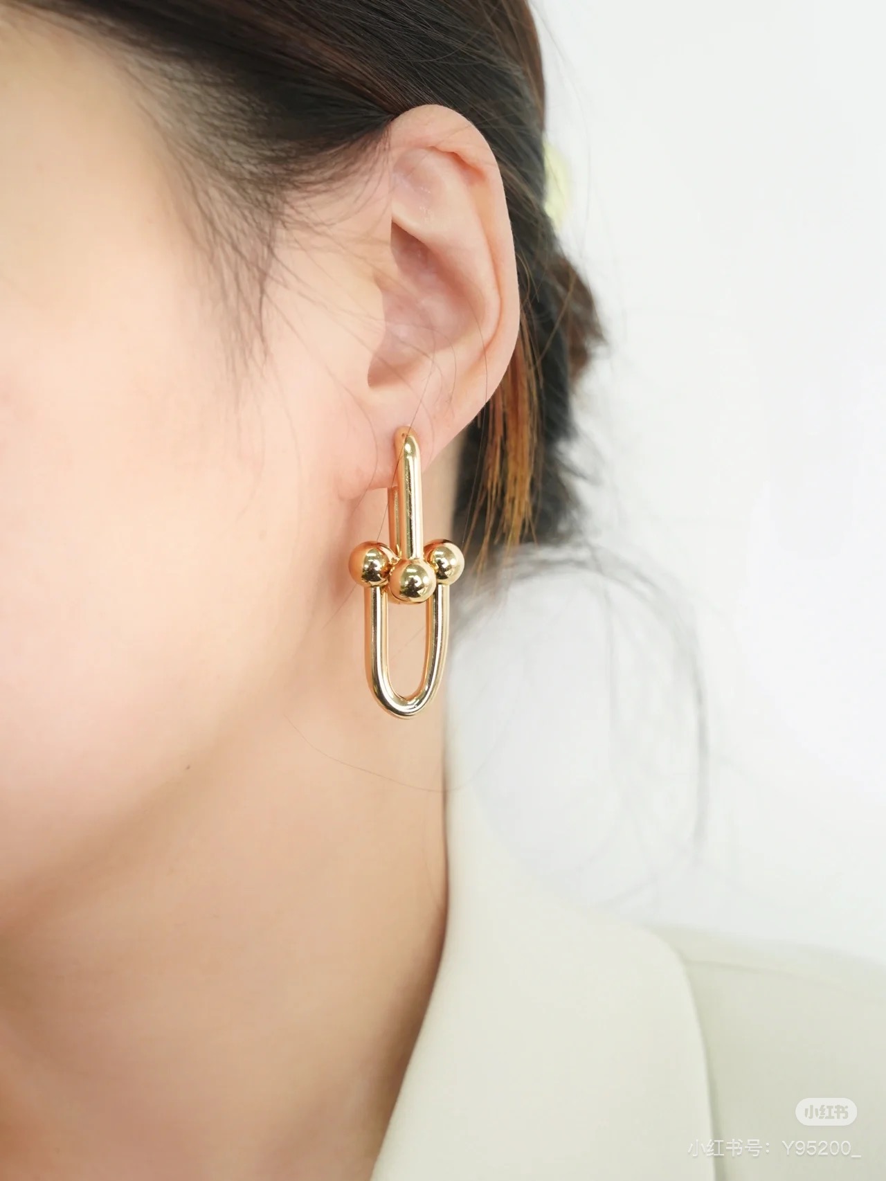 Tiffany & Co. Tiffany&Co. hardwear系列 U型竹节耳环