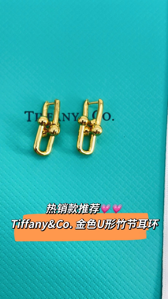 Tiffany & Co. Tiffany&Co. hardwear系列 U型竹节耳环