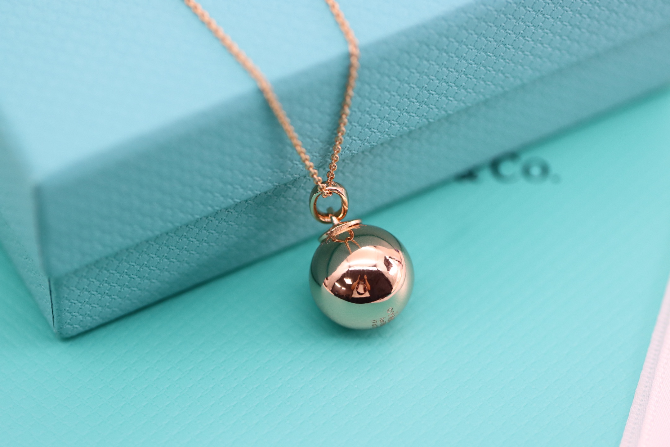 Tiffany & Co. Tiffany&Co.Hardwear 玫瑰金圆球锁锁骨项链