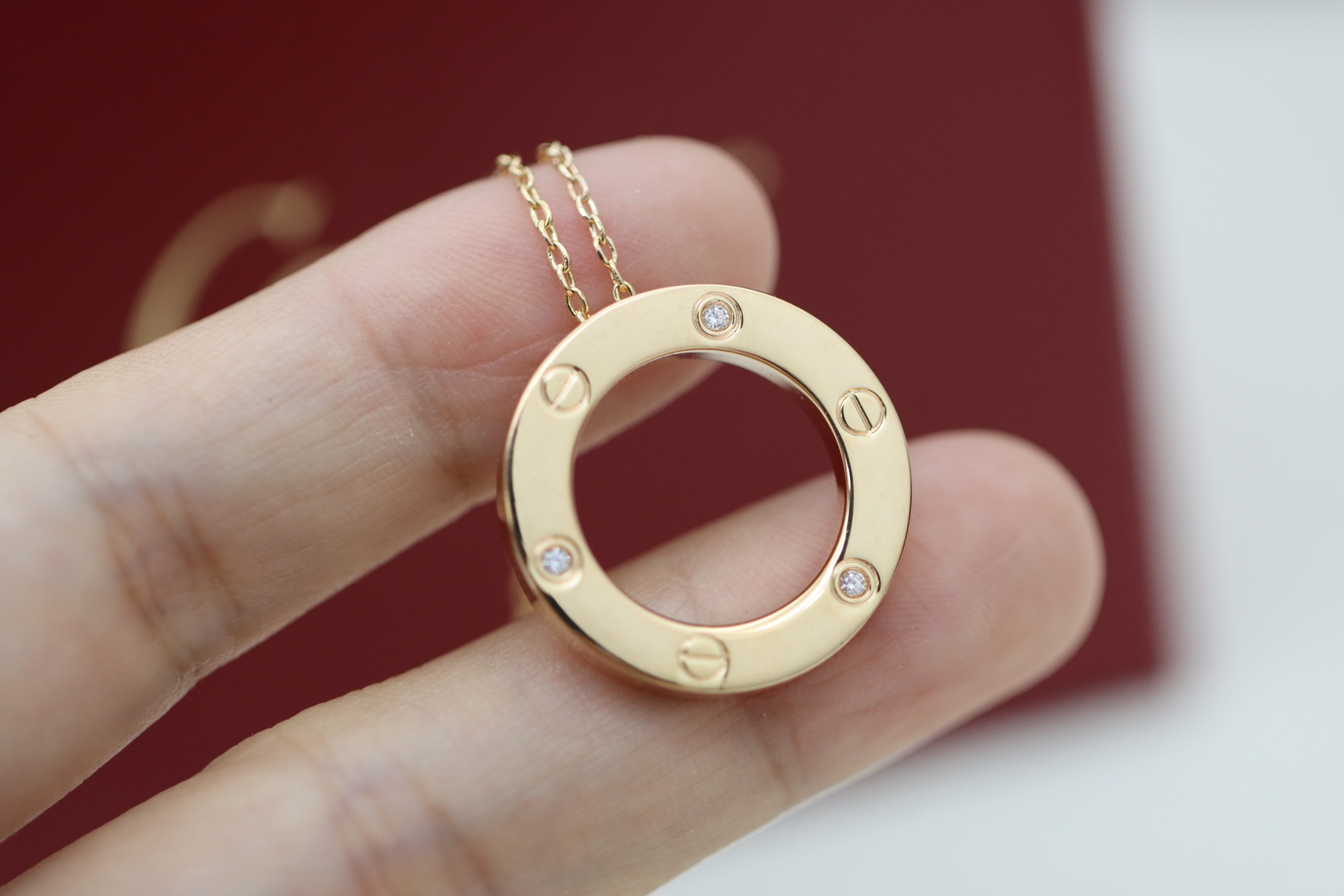 Cartier Cartier/卡地亚 玫瑰金 圆饼锁骨项链