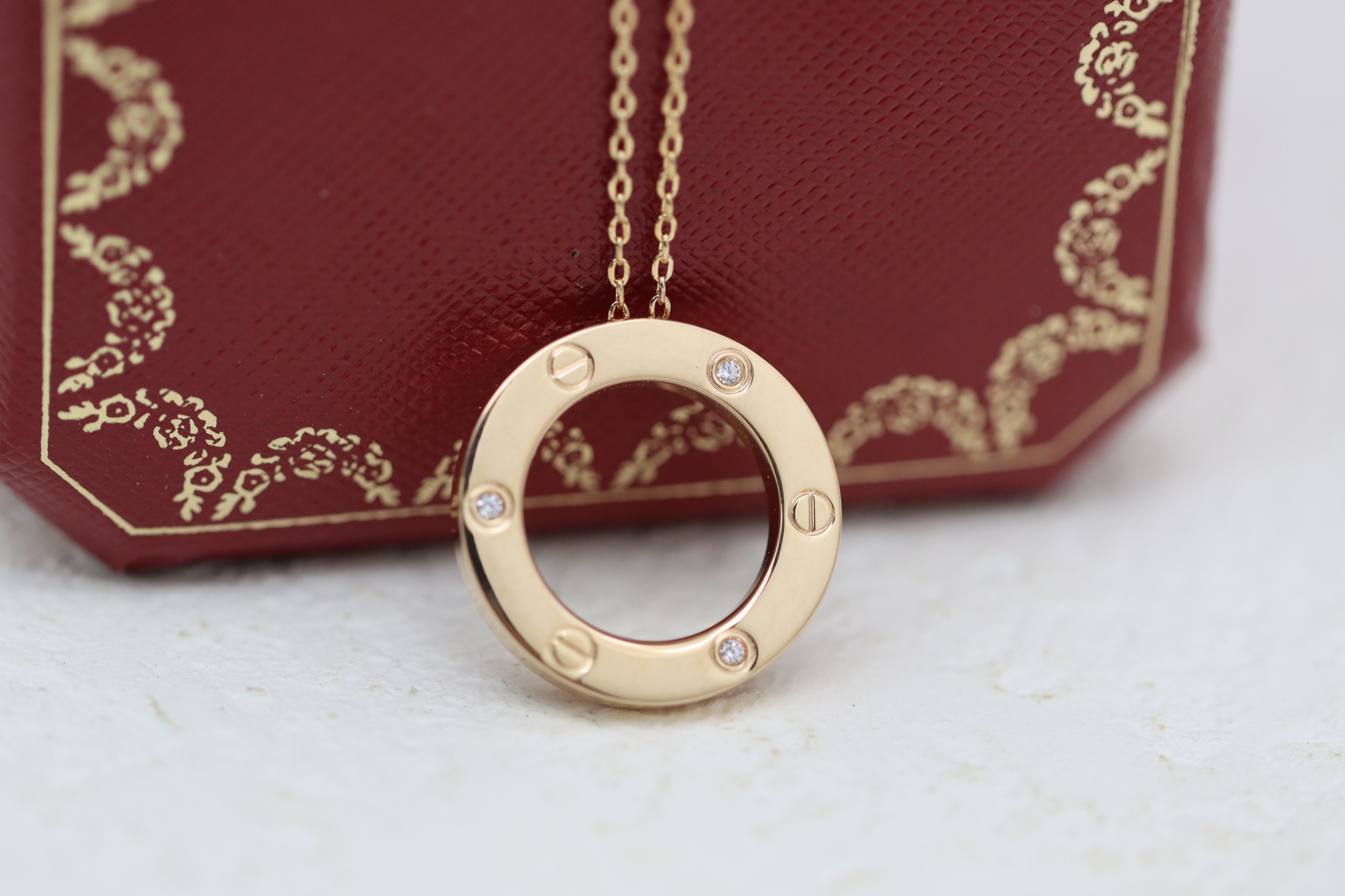 Cartier Cartier/卡地亚 玫瑰金 圆饼锁骨项链