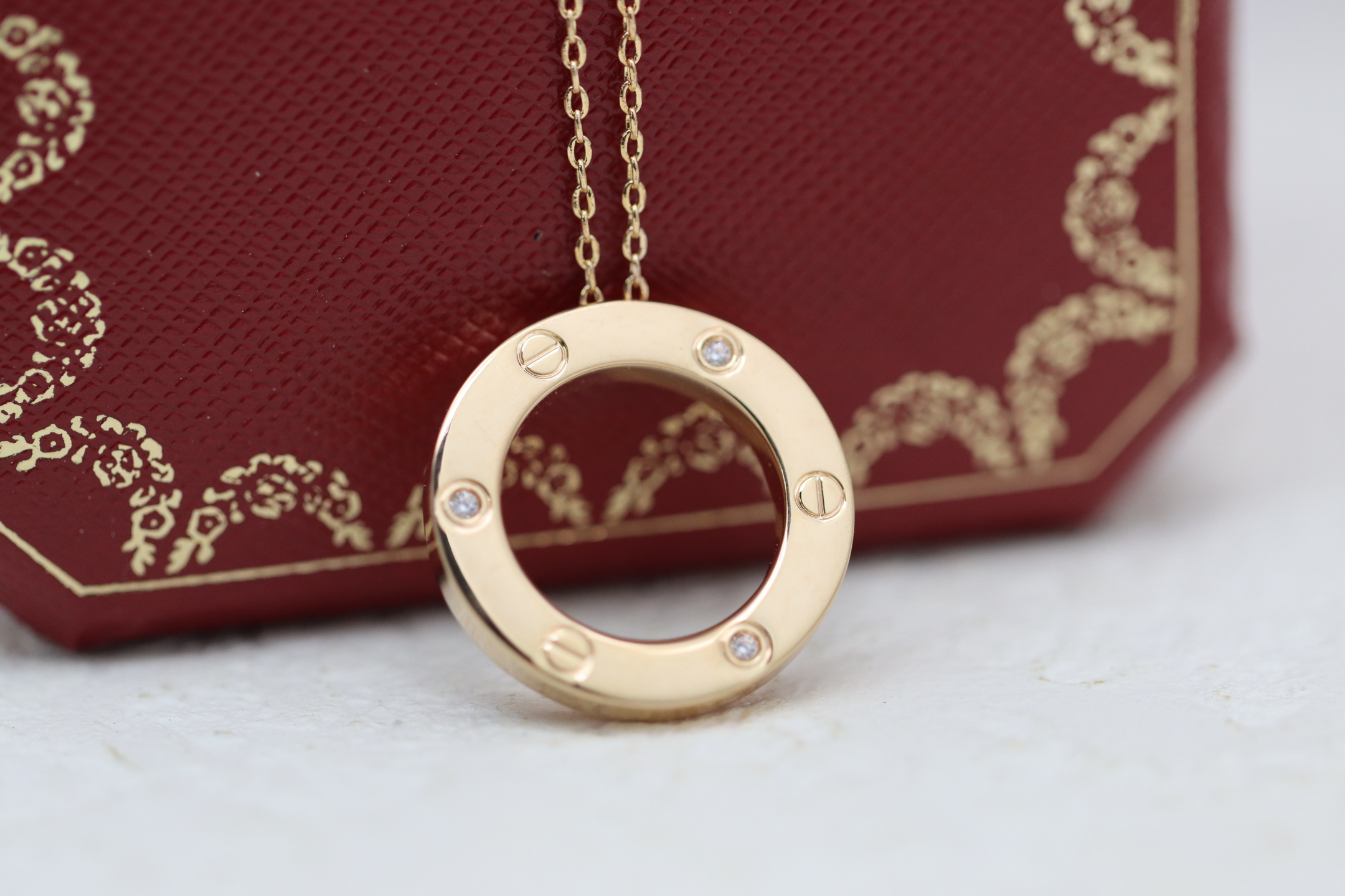 Cartier Cartier/卡地亚 玫瑰金 圆饼锁骨项链