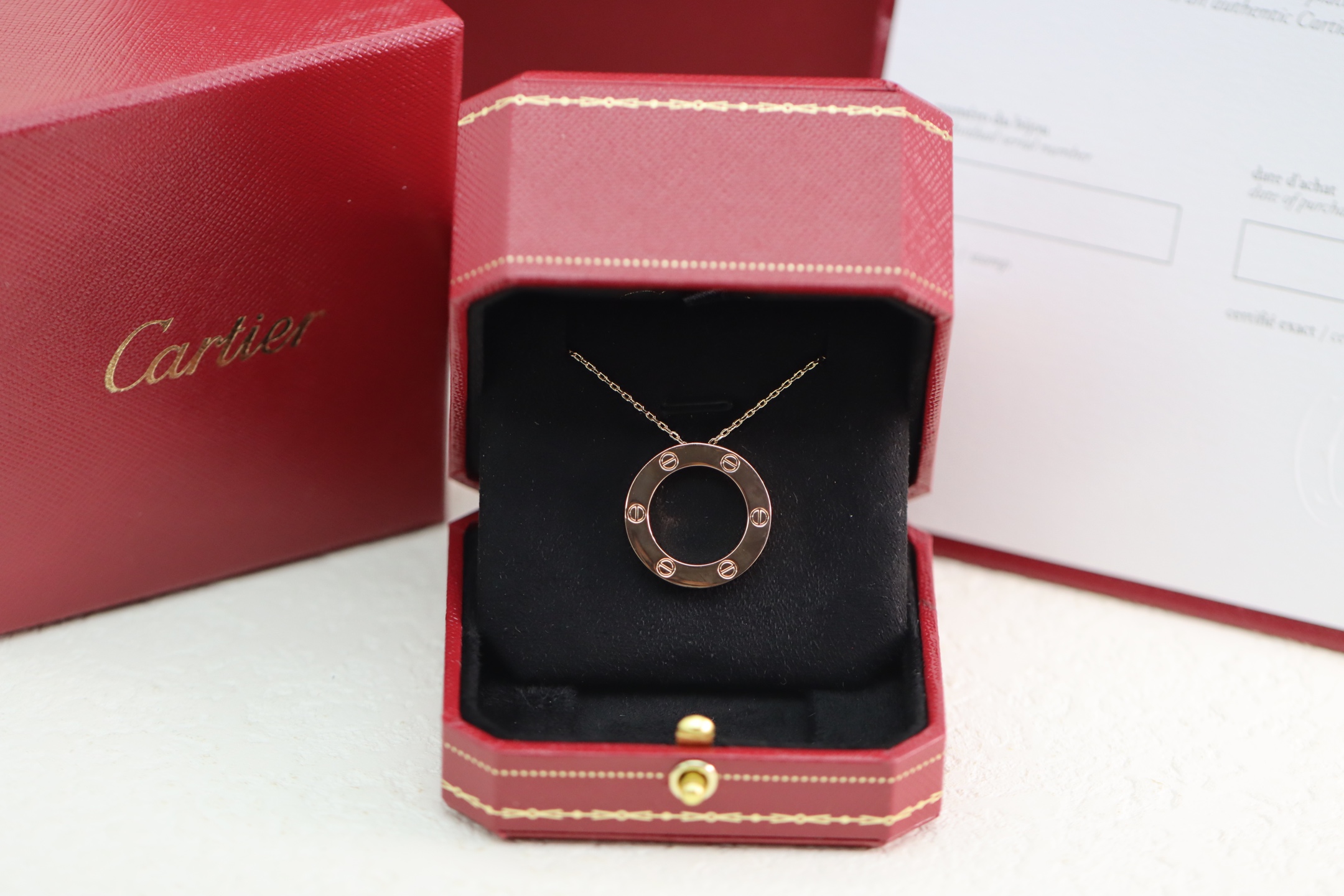 Cartier Cartier/卡地亚 玫瑰金 圆饼锁骨项链