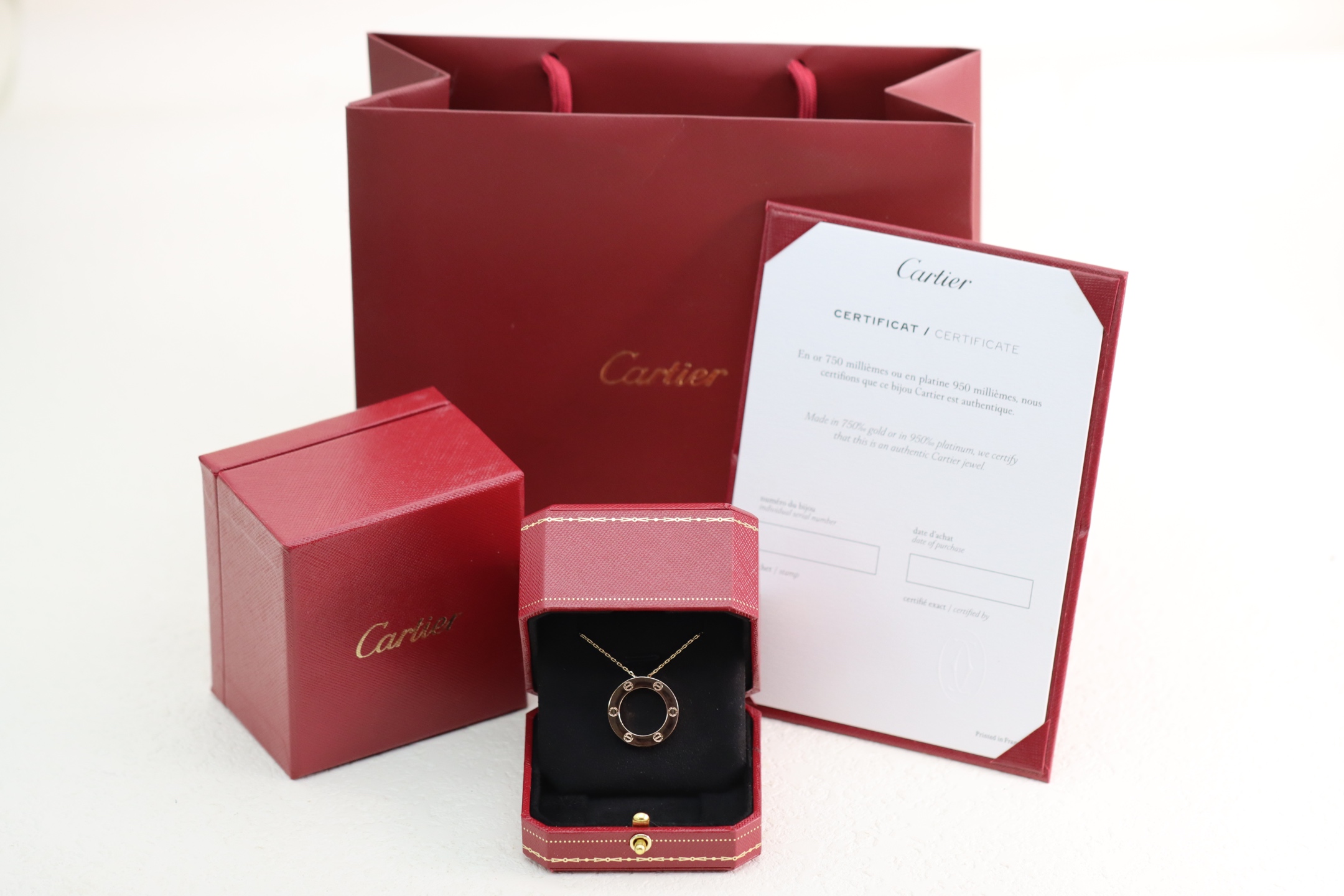 Cartier Cartier/卡地亚 玫瑰金 圆饼锁骨项链