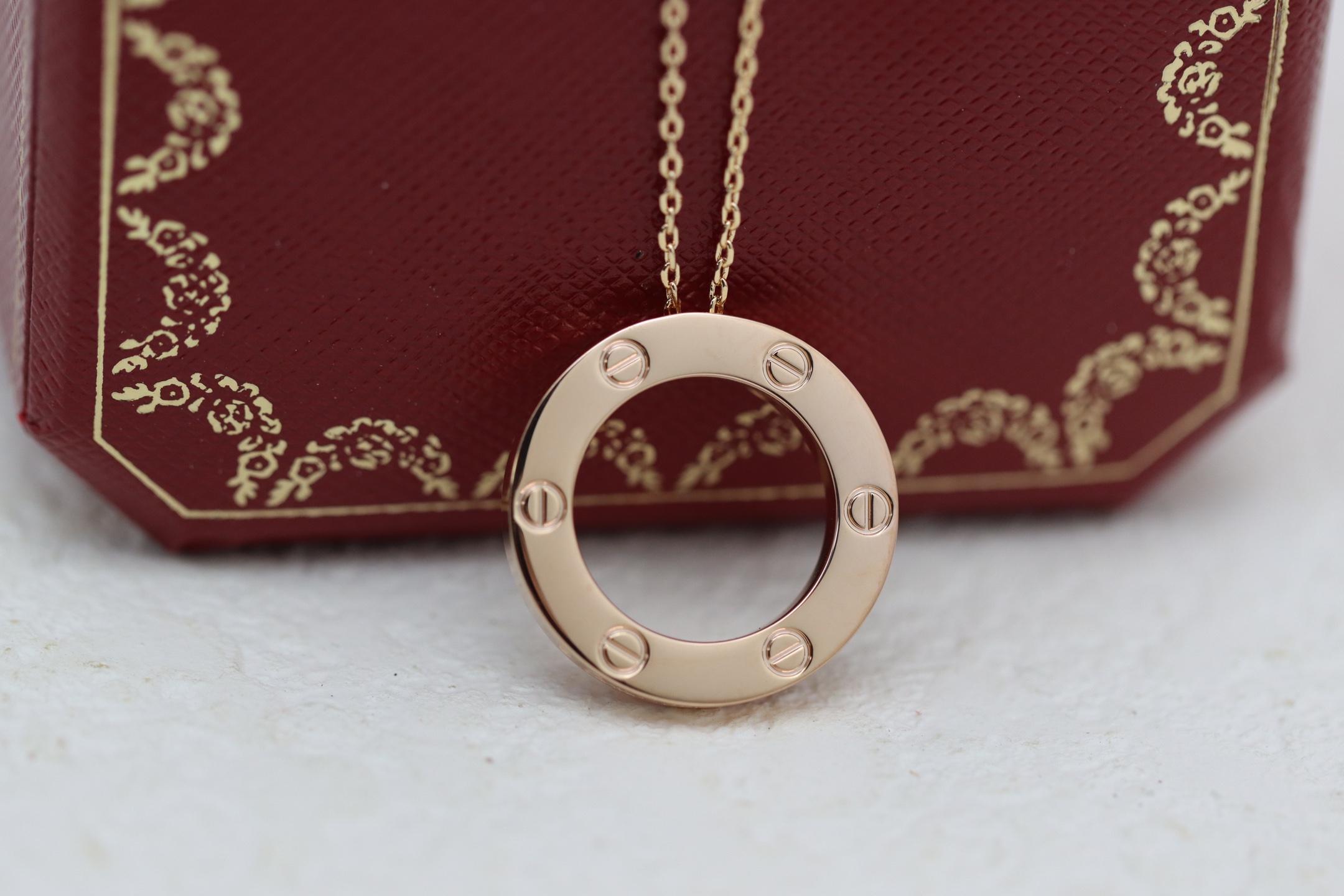 Cartier Cartier/卡地亚 玫瑰金 圆饼锁骨项链