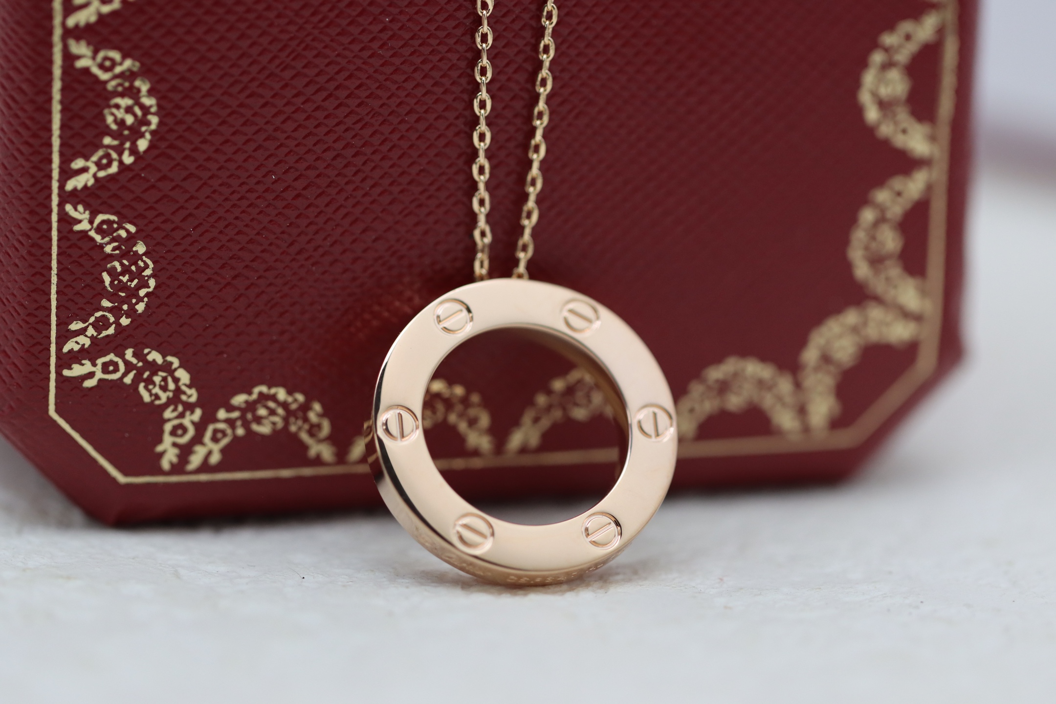 Cartier Cartier/卡地亚 玫瑰金 圆饼锁骨项链