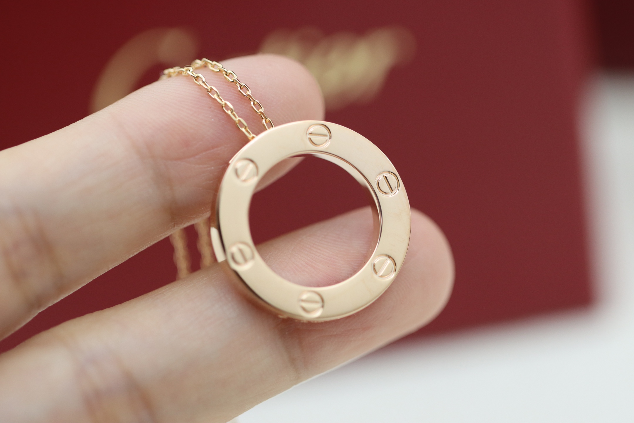 Cartier Cartier/卡地亚 玫瑰金 圆饼锁骨项链