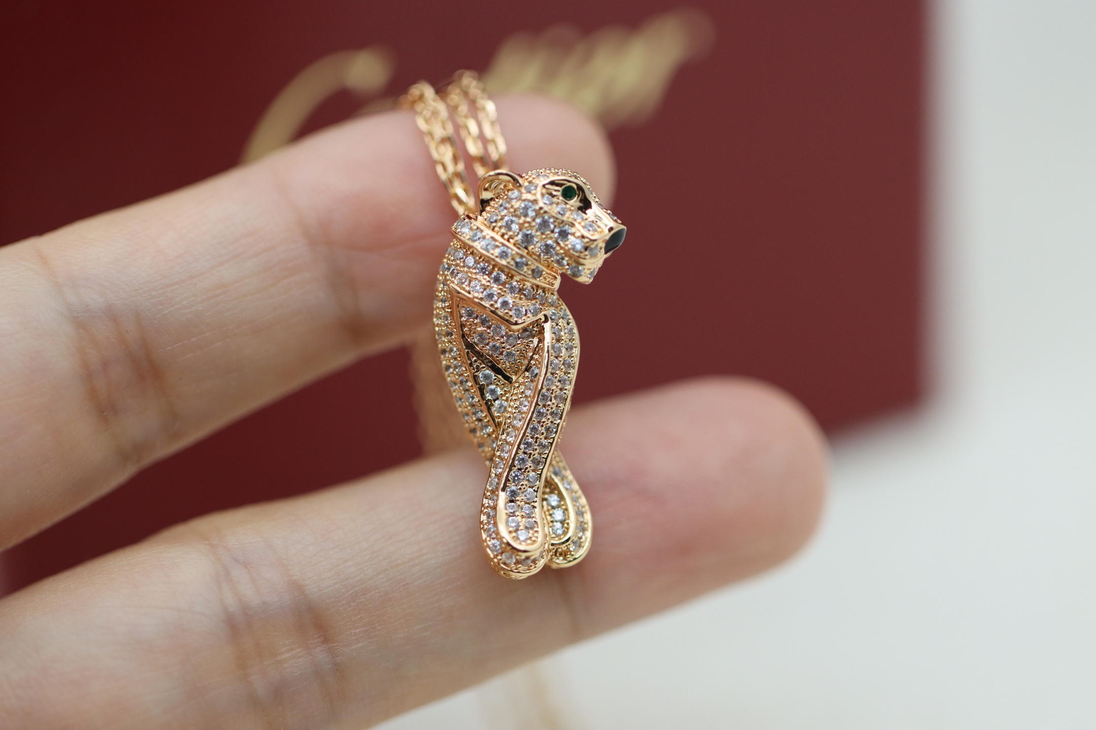 Cartier 卡地亚 Cartier高级珠宝系列 满钻豹子项链