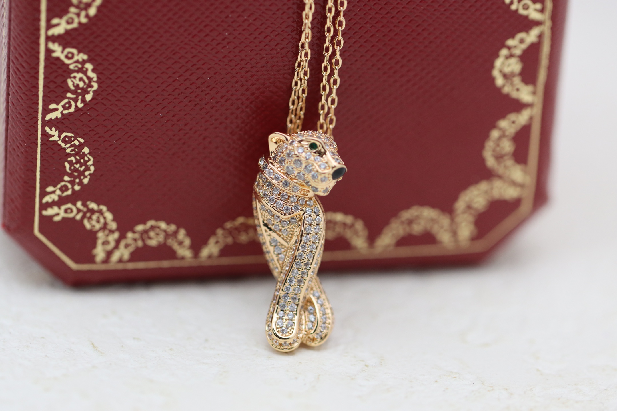 Cartier 卡地亚 Cartier高级珠宝系列 满钻豹子项链