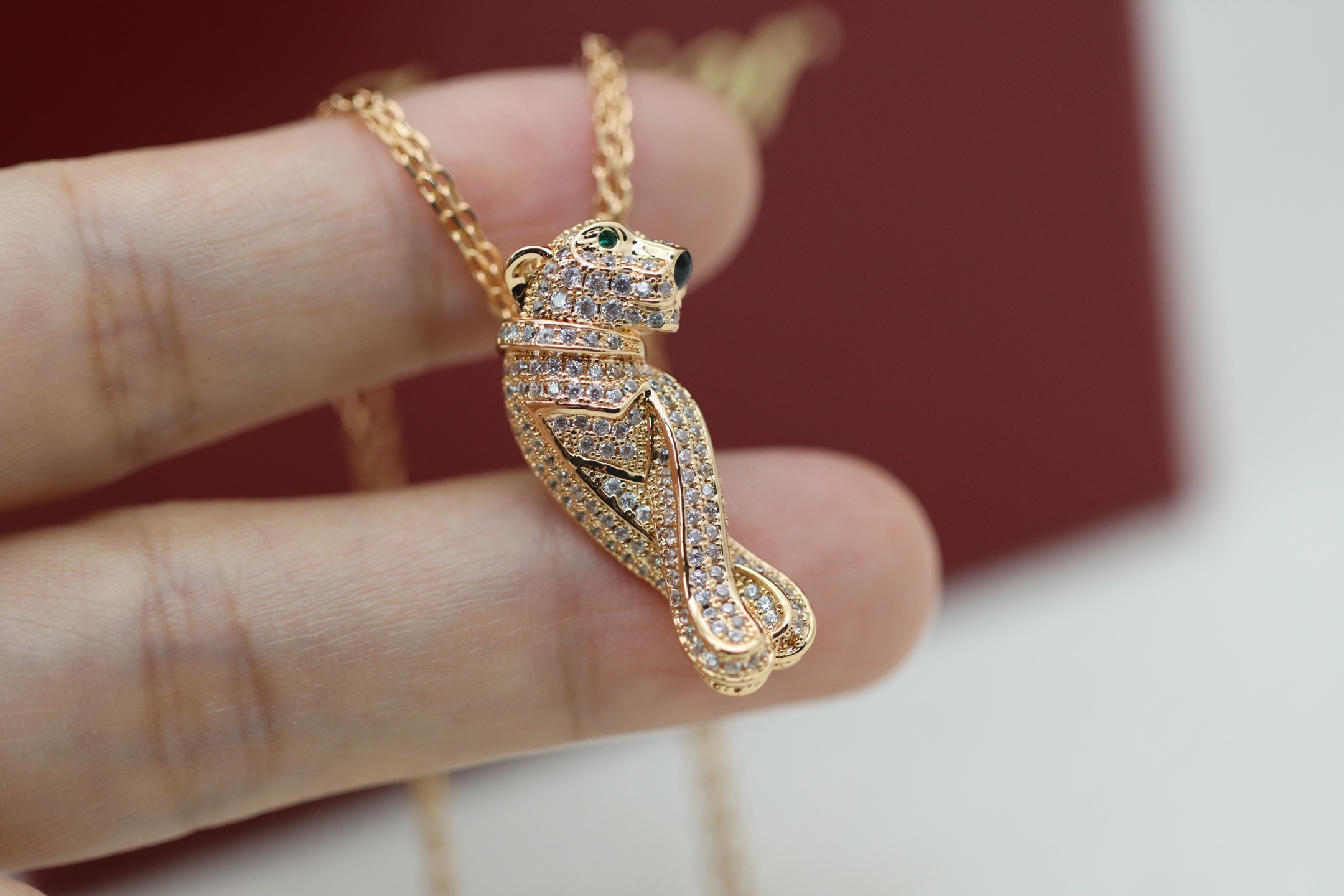 Cartier 卡地亚 Cartier高级珠宝系列 满钻豹子项链