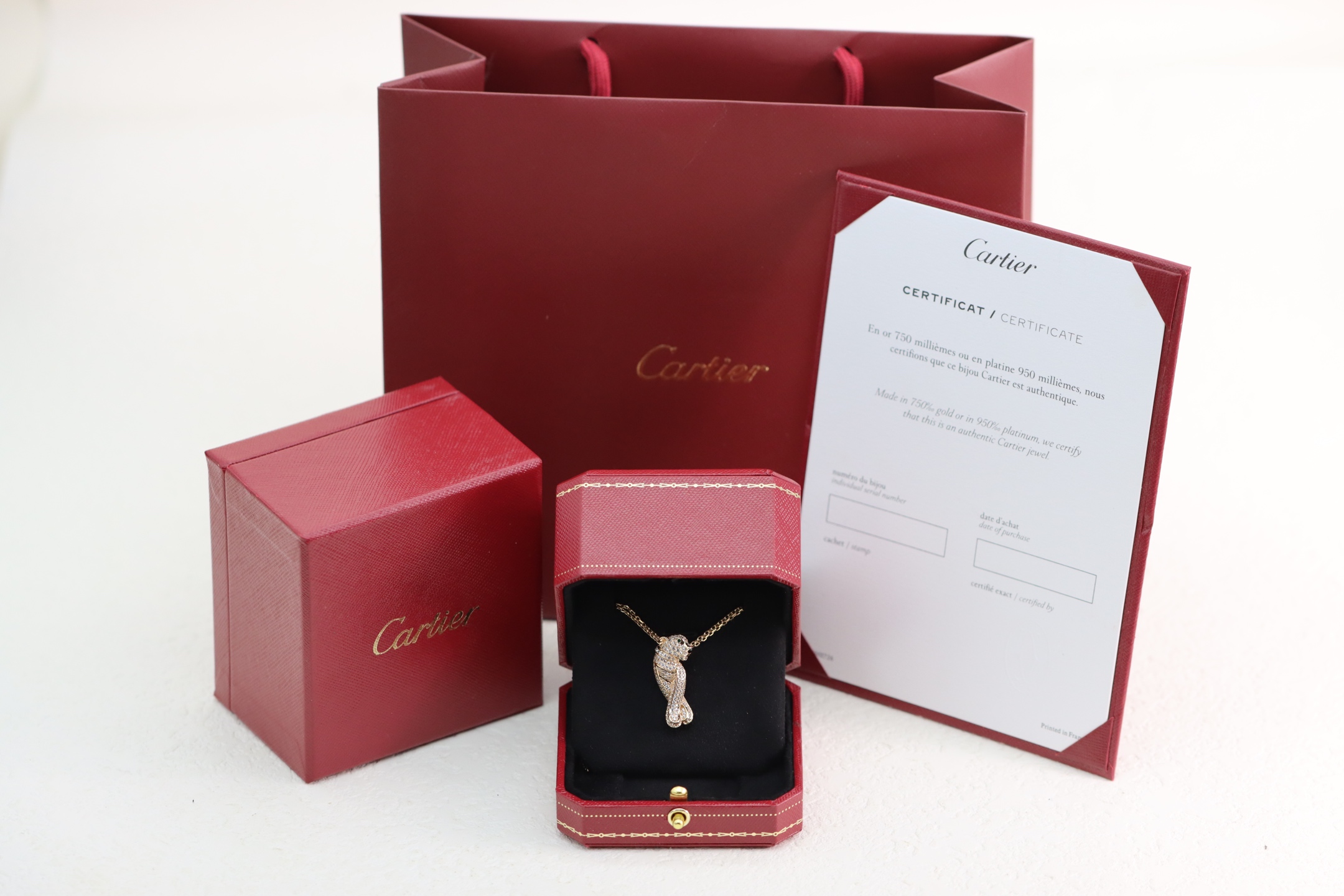 Cartier 卡地亚 Cartier高级珠宝系列 满钻豹子项链