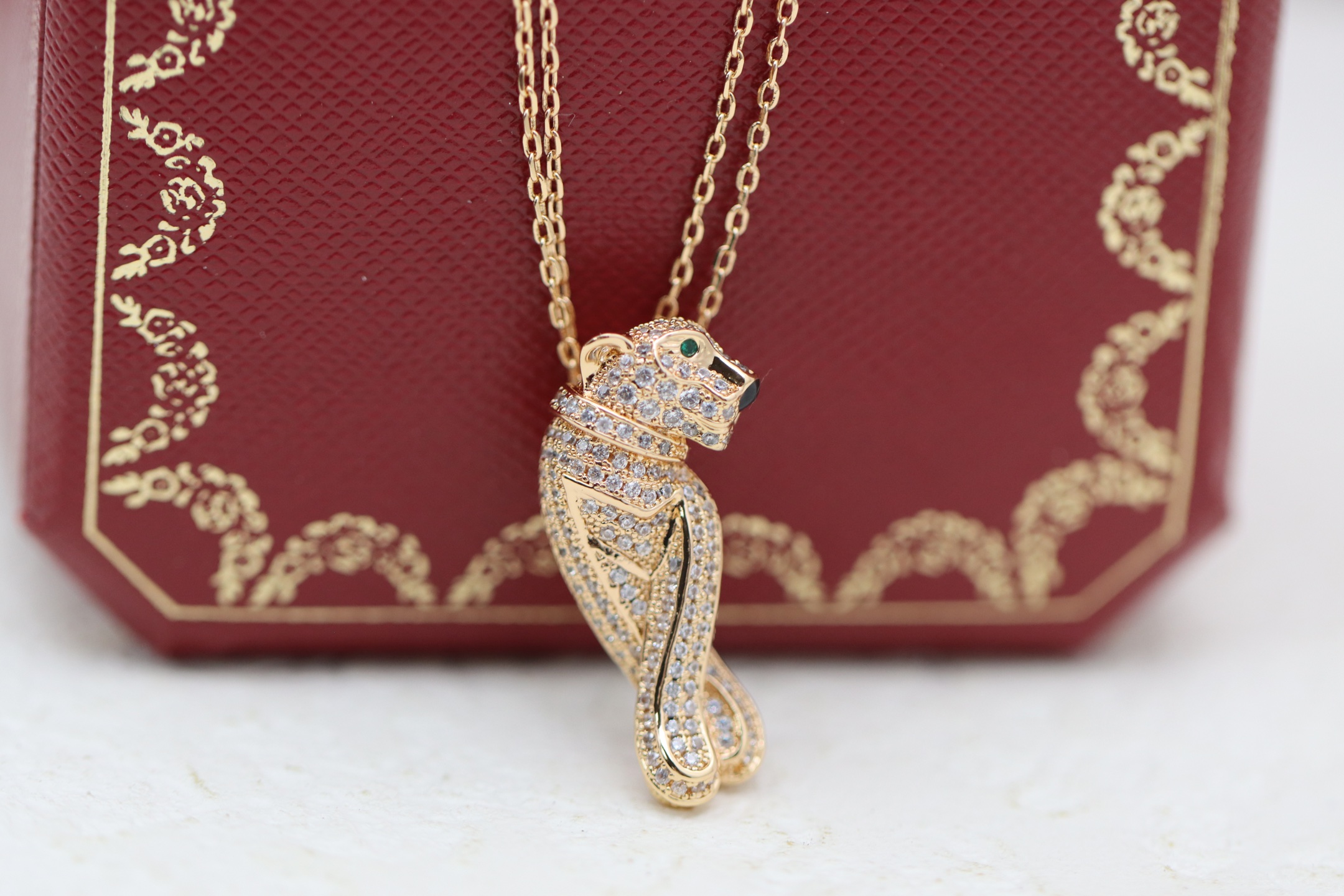 Cartier 卡地亚 Cartier高级珠宝系列 满钻豹子项链