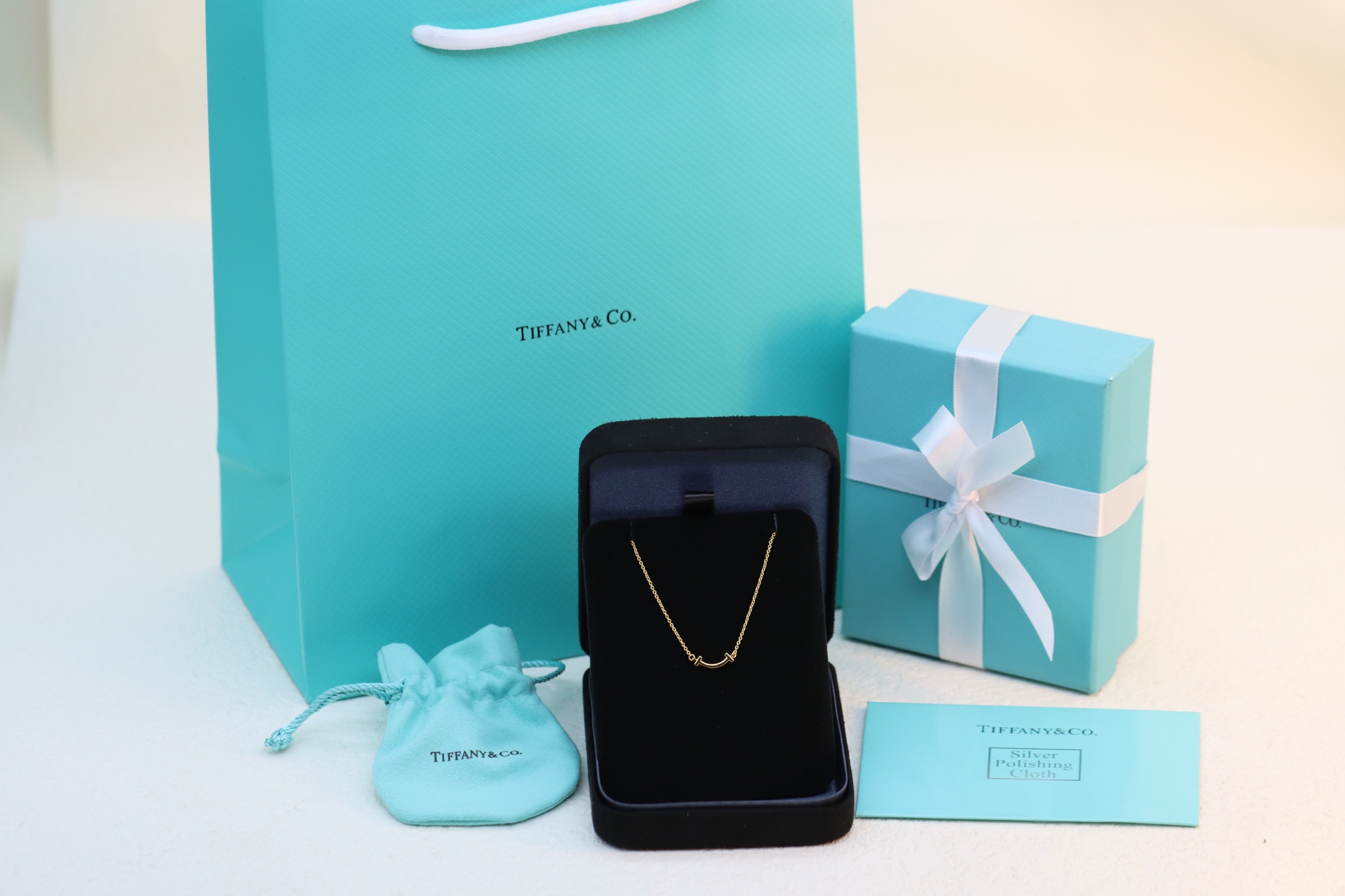 Tiffany & Co. Tiffany&Co. 香槟金迷你无钻笑脸项链