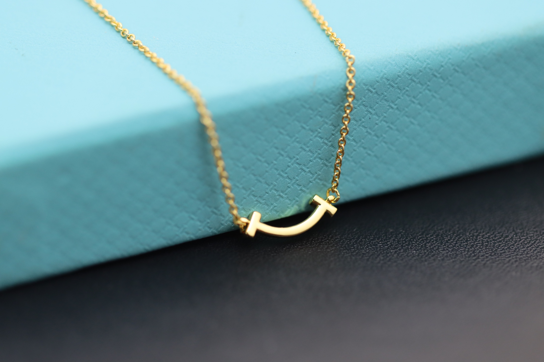 Tiffany & Co. Tiffany&Co. 香槟金迷你无钻笑脸项链