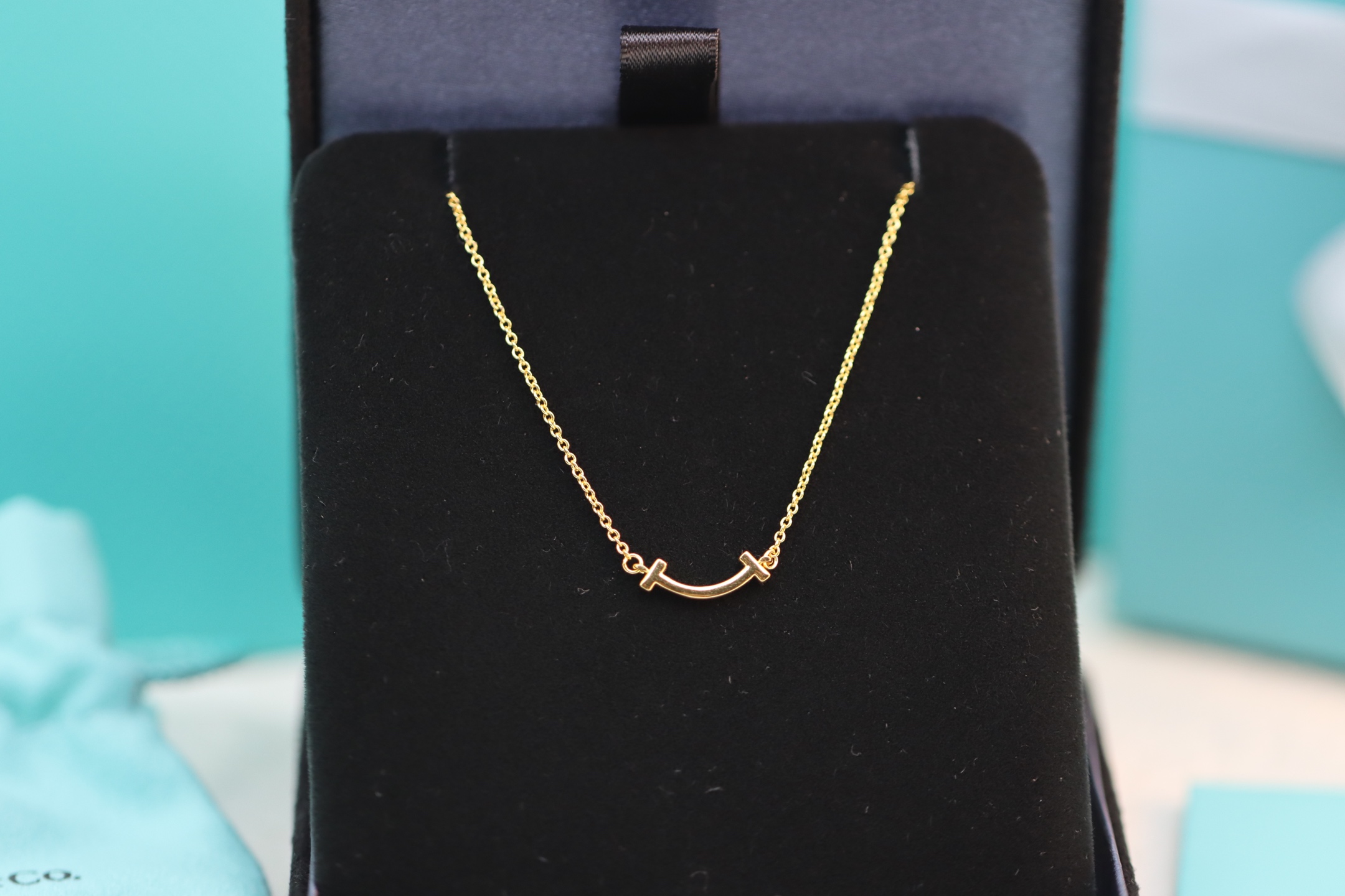 Tiffany & Co. Tiffany&Co. 香槟金迷你无钻笑脸项链