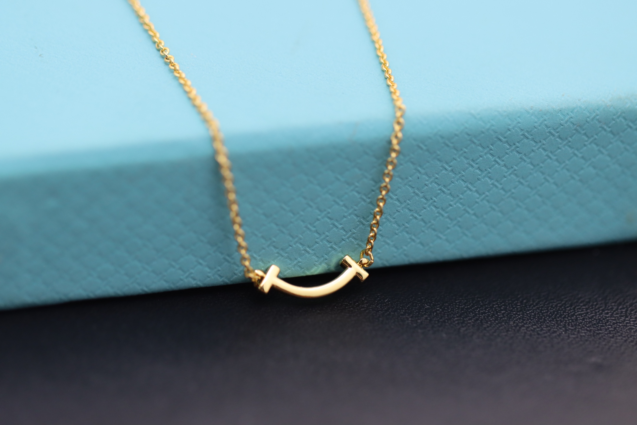 Tiffany & Co. Tiffany&Co. 香槟金迷你无钻笑脸项链