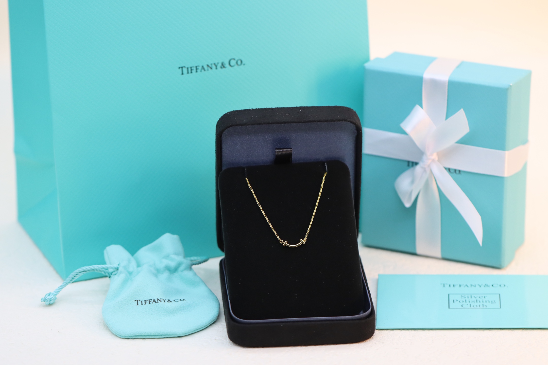 Tiffany & Co. Tiffany&Co. 香槟金迷你无钻笑脸项链