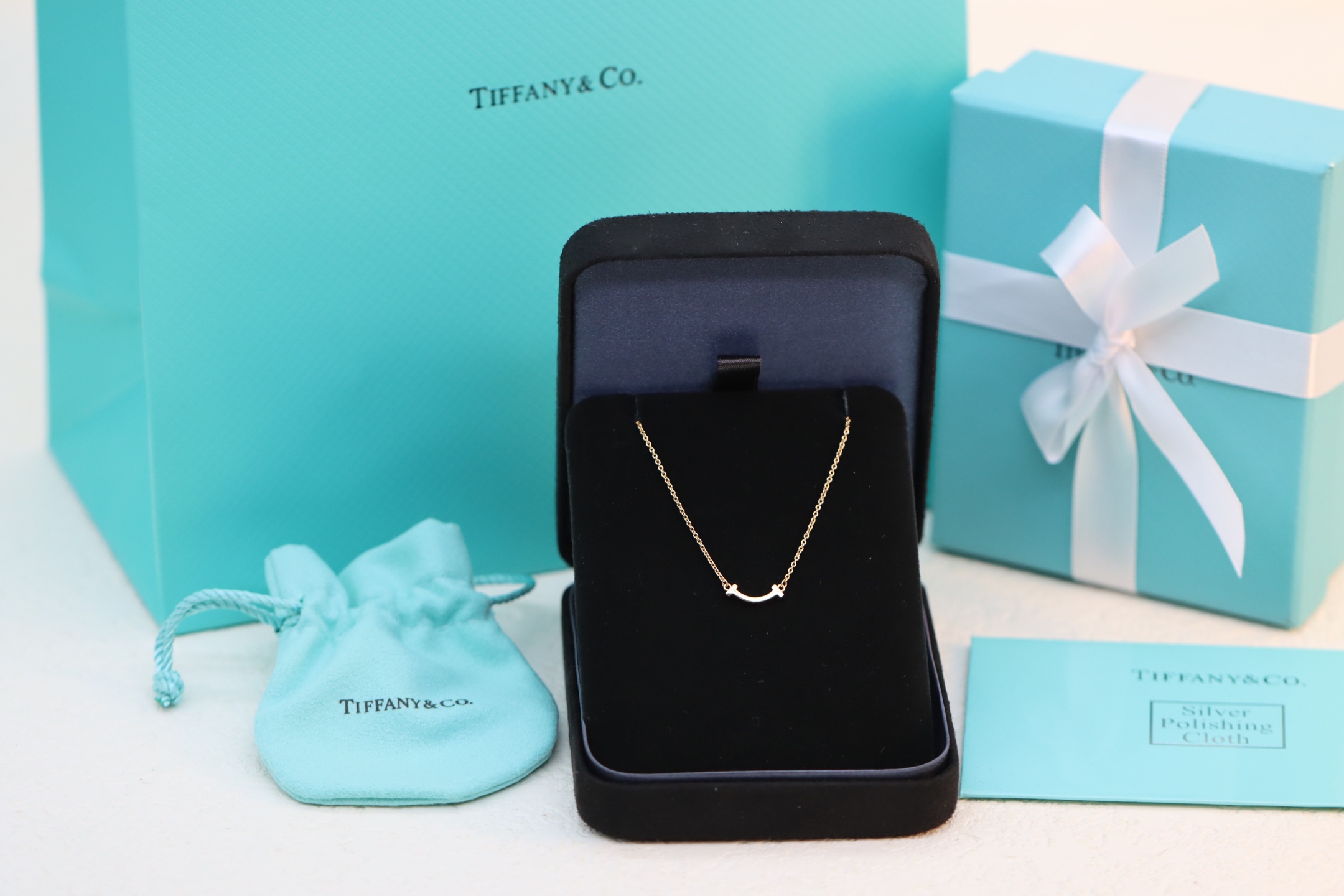 Tiffany & Co. Tiffany&Co. 玫瑰金迷你无钻笑脸项链