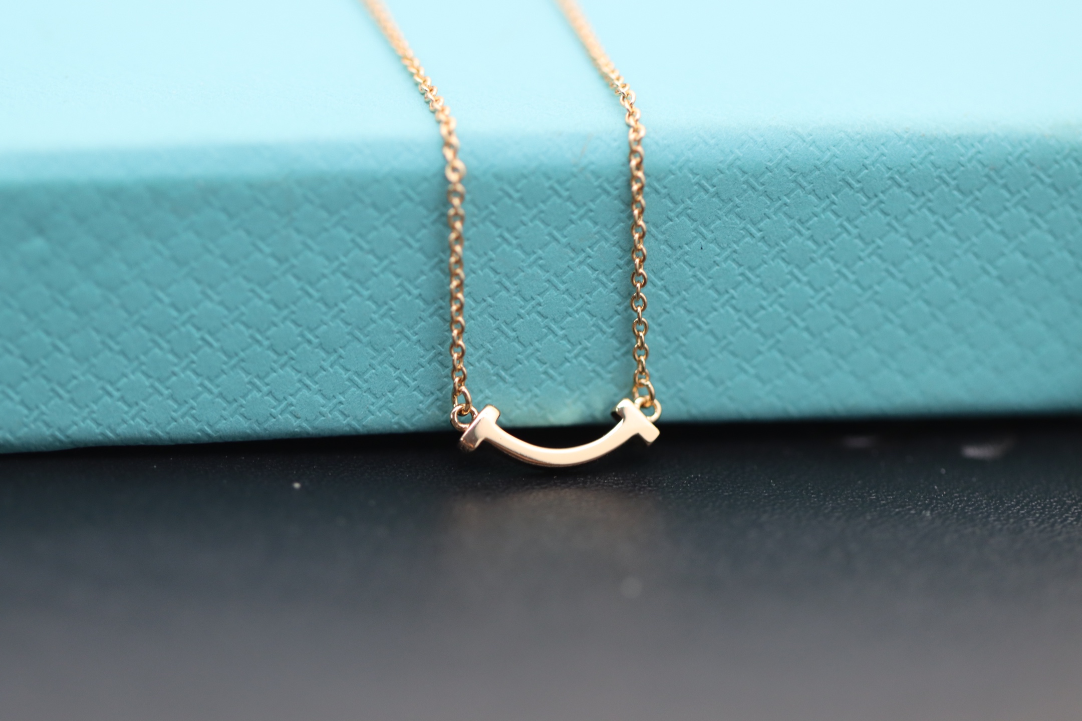 Tiffany & Co. Tiffany&Co. 玫瑰金迷你无钻笑脸项链