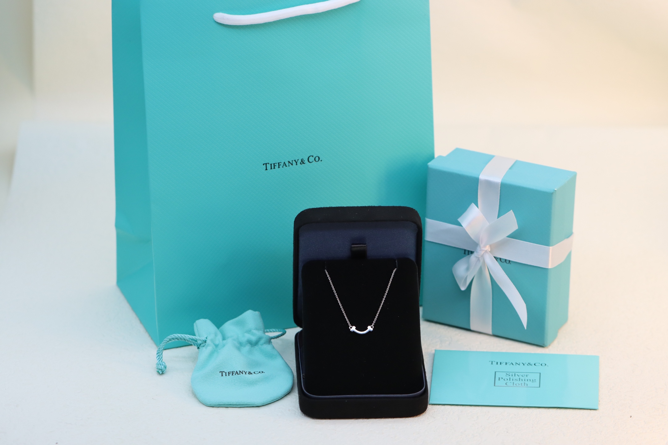 Tiffany & Co. Tiffany&Co. 银色迷你无钻笑脸项链