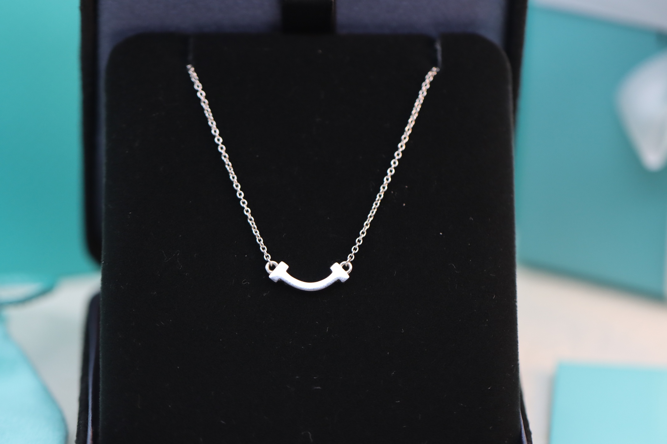 Tiffany & Co. Tiffany&Co. 银色迷你无钻笑脸项链