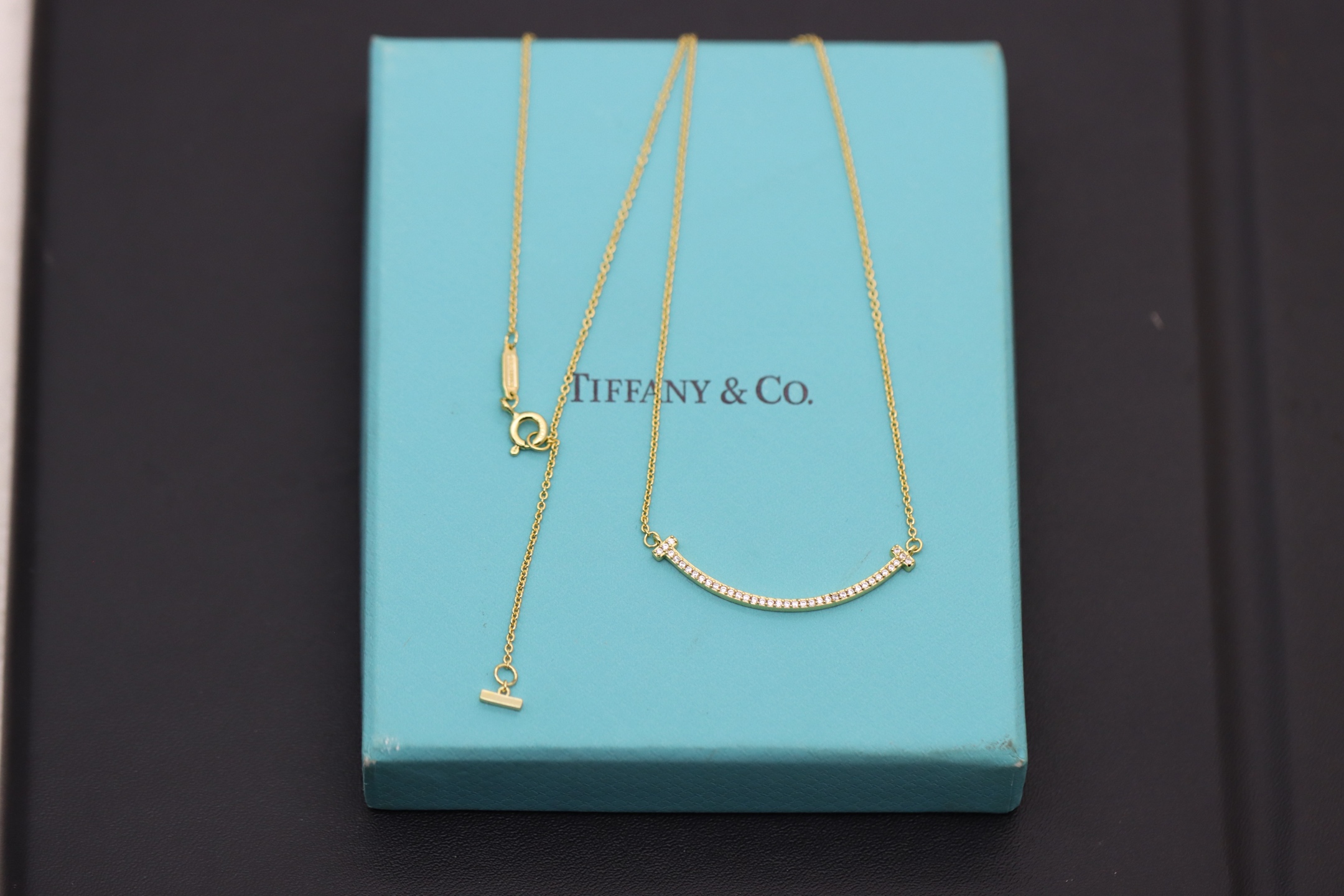 Tiffany & Co. Tiffany&Co. 香槟金满钻笑脸 锁骨项链