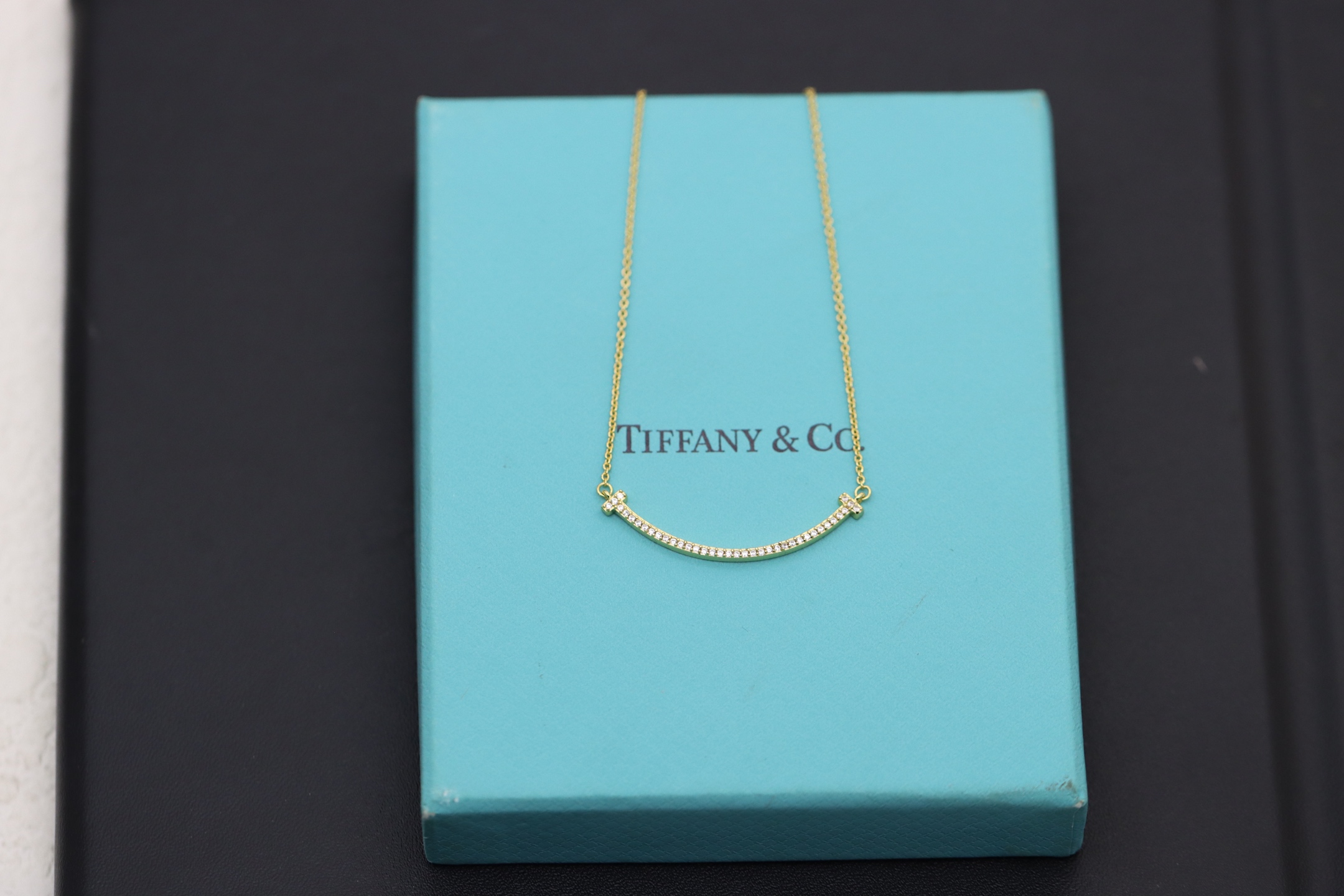 Tiffany & Co. Tiffany&Co. 香槟金满钻笑脸 锁骨项链
