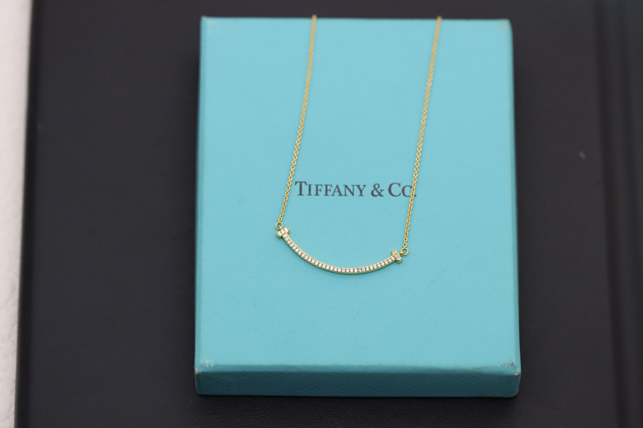 Tiffany & Co. Tiffany&Co. 香槟金满钻笑脸 锁骨项链