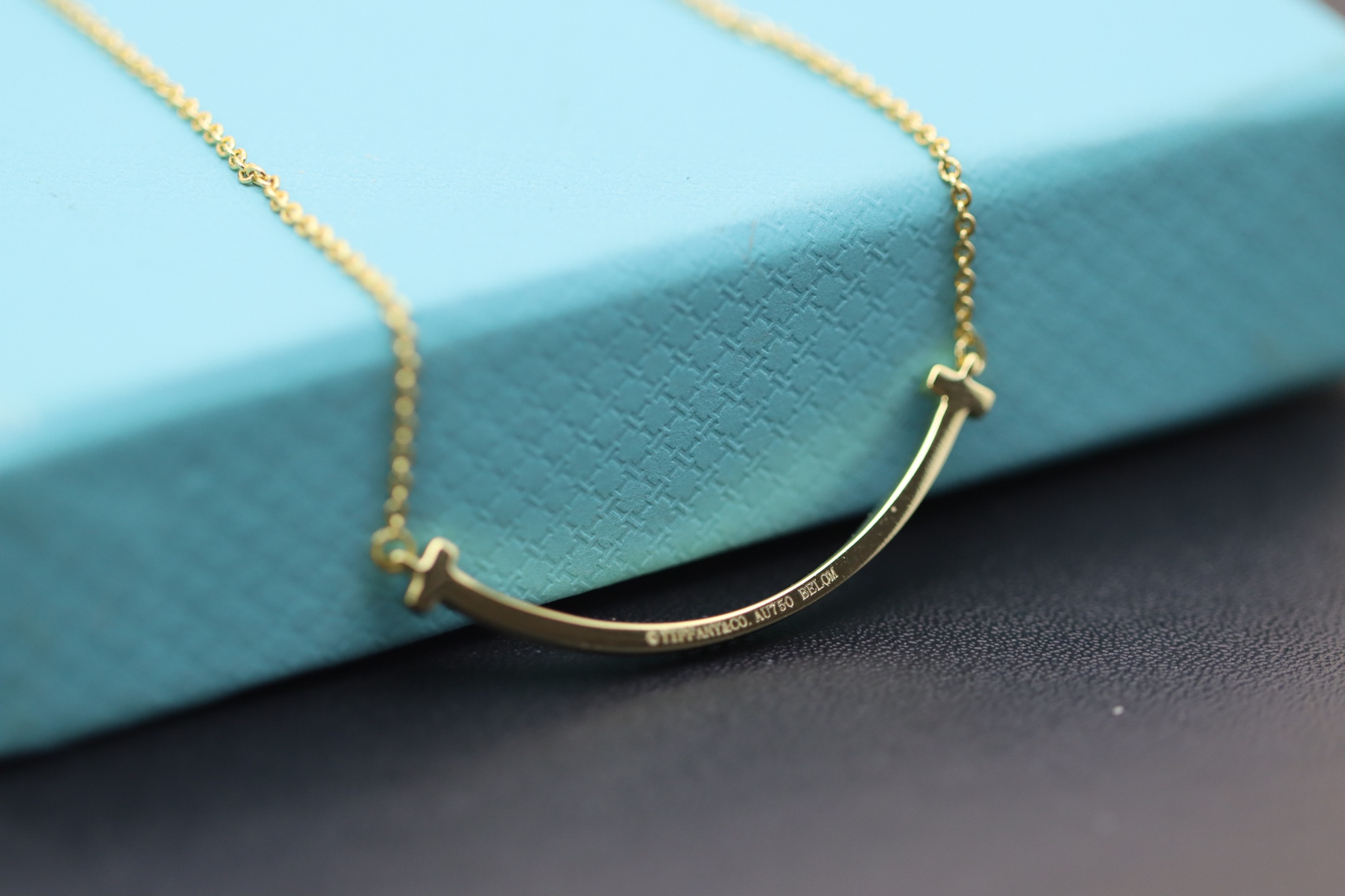 Tiffany & Co. Tiffany&Co. 香槟金满钻笑脸 锁骨项链